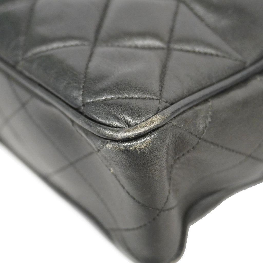 CHANEL  Matelasse Chain Shoulder Women's Leather Shoulder Bag Black