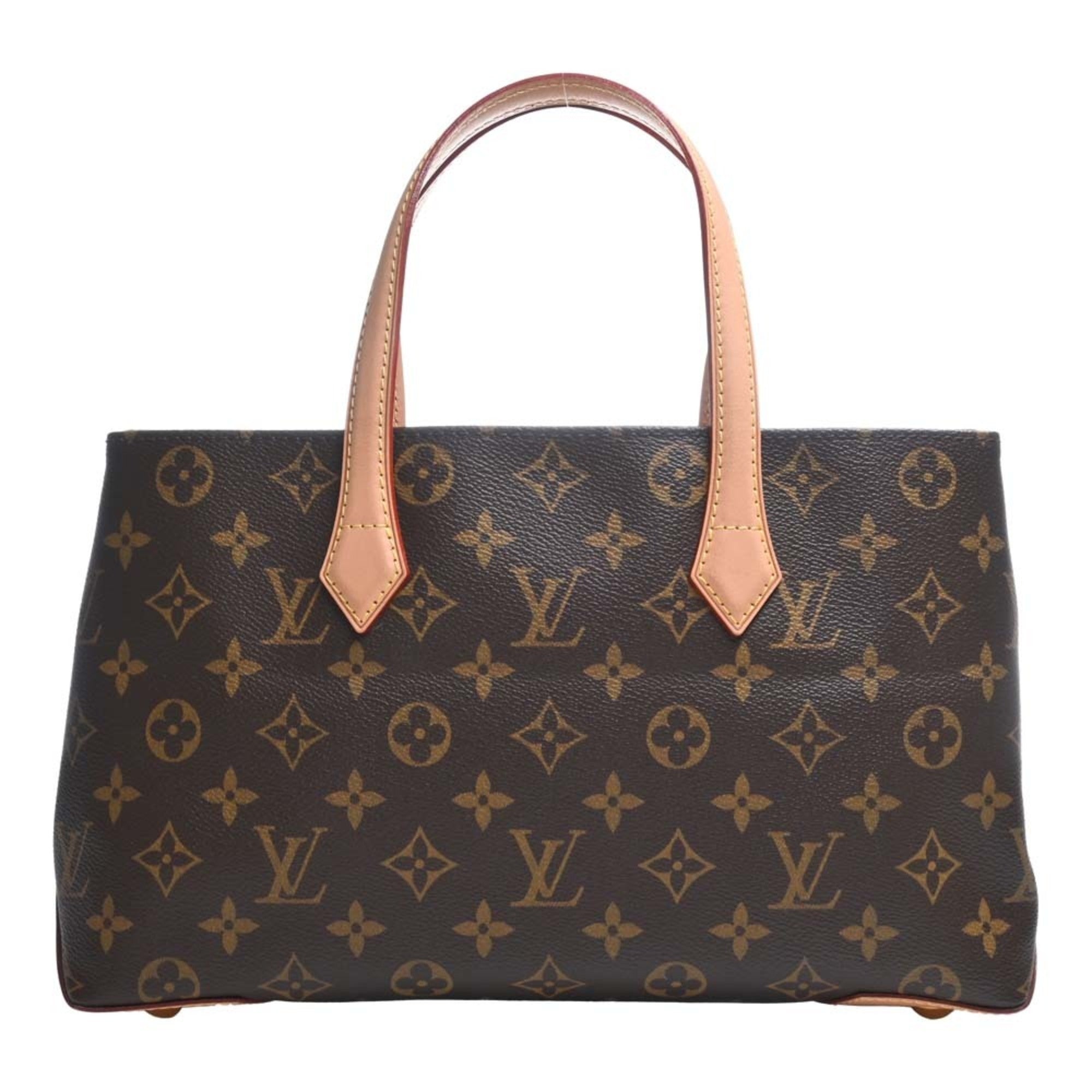 LOUIS VUITTON Monogram Wilshire PM Handbag M45643 Brown Women's