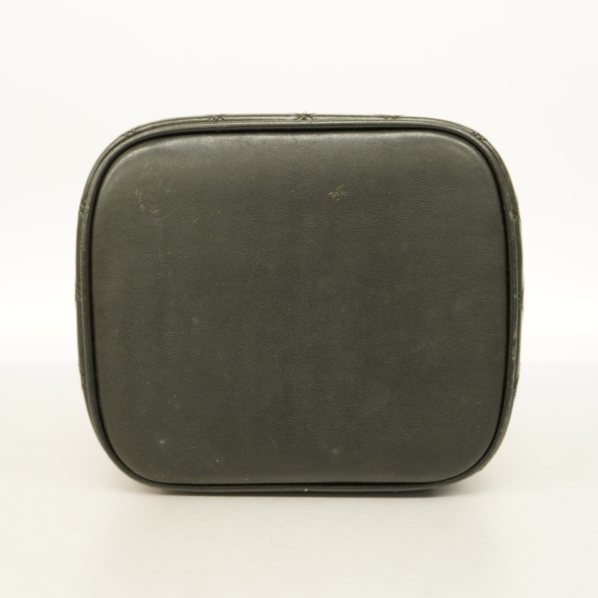 CHANEL  Bicolor Vanity Bag Women's Leather Vanity Bag Black