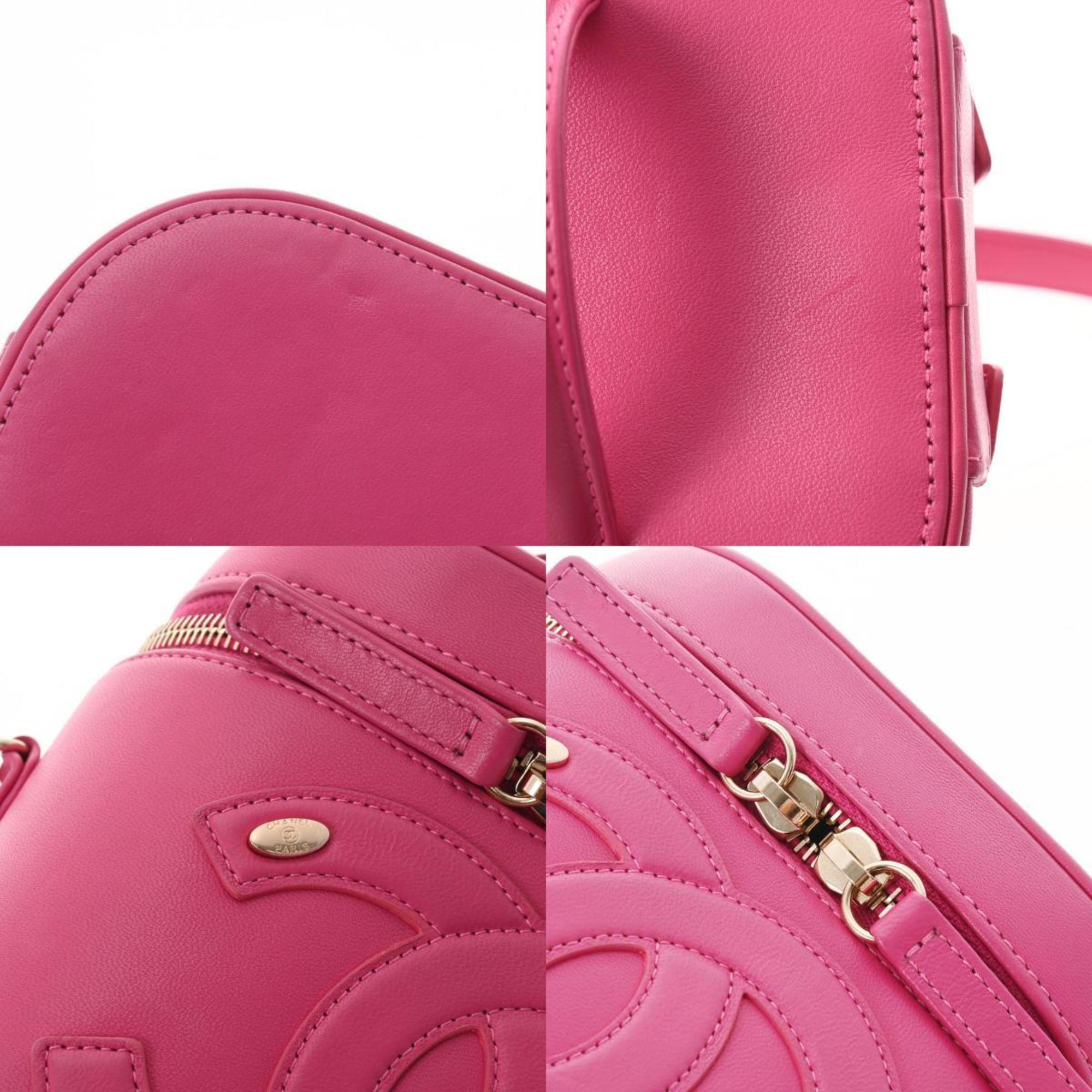 CHANEL Vanity Chain Shoulder Pink AS0323 Ladies Lambskin Bag