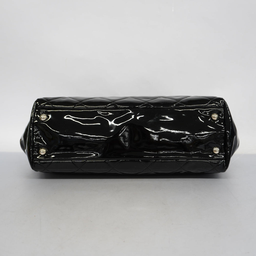 CHANELAuth  Matelasse Chain Shoulder Bag Women's Patent Leather Black