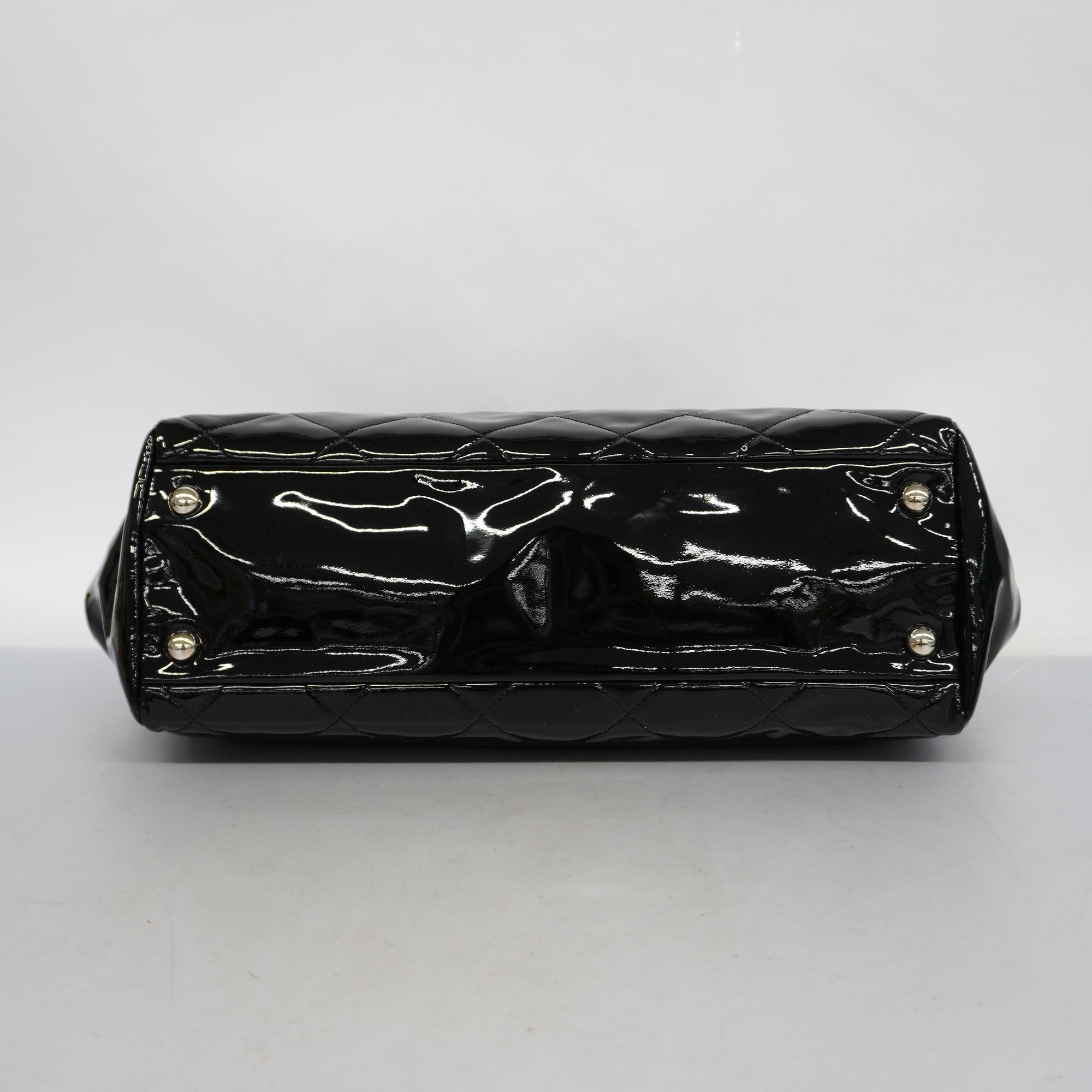 CHANELAuth  Matelasse Chain Shoulder Bag Women's Patent Leather Black