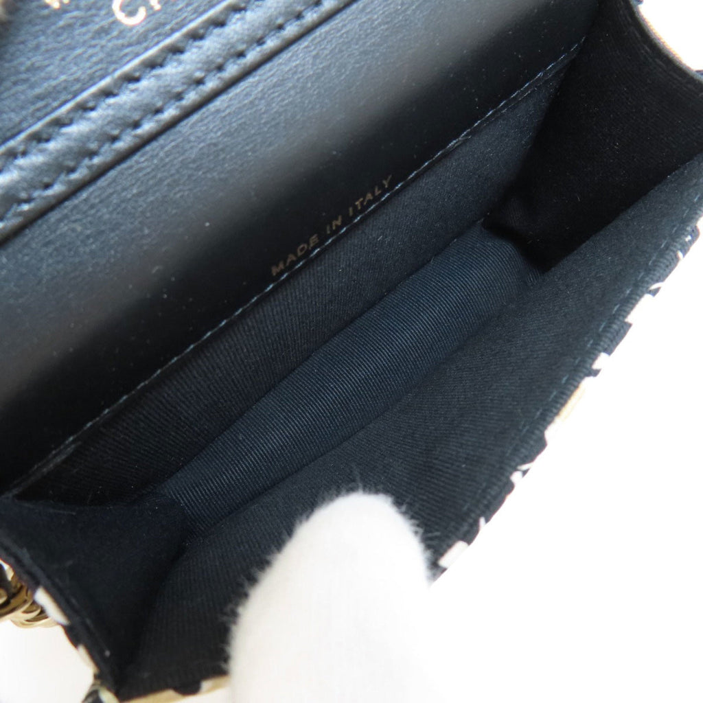 CHANEL Chain Shoulder Coco Mark Bag Cotton Women's