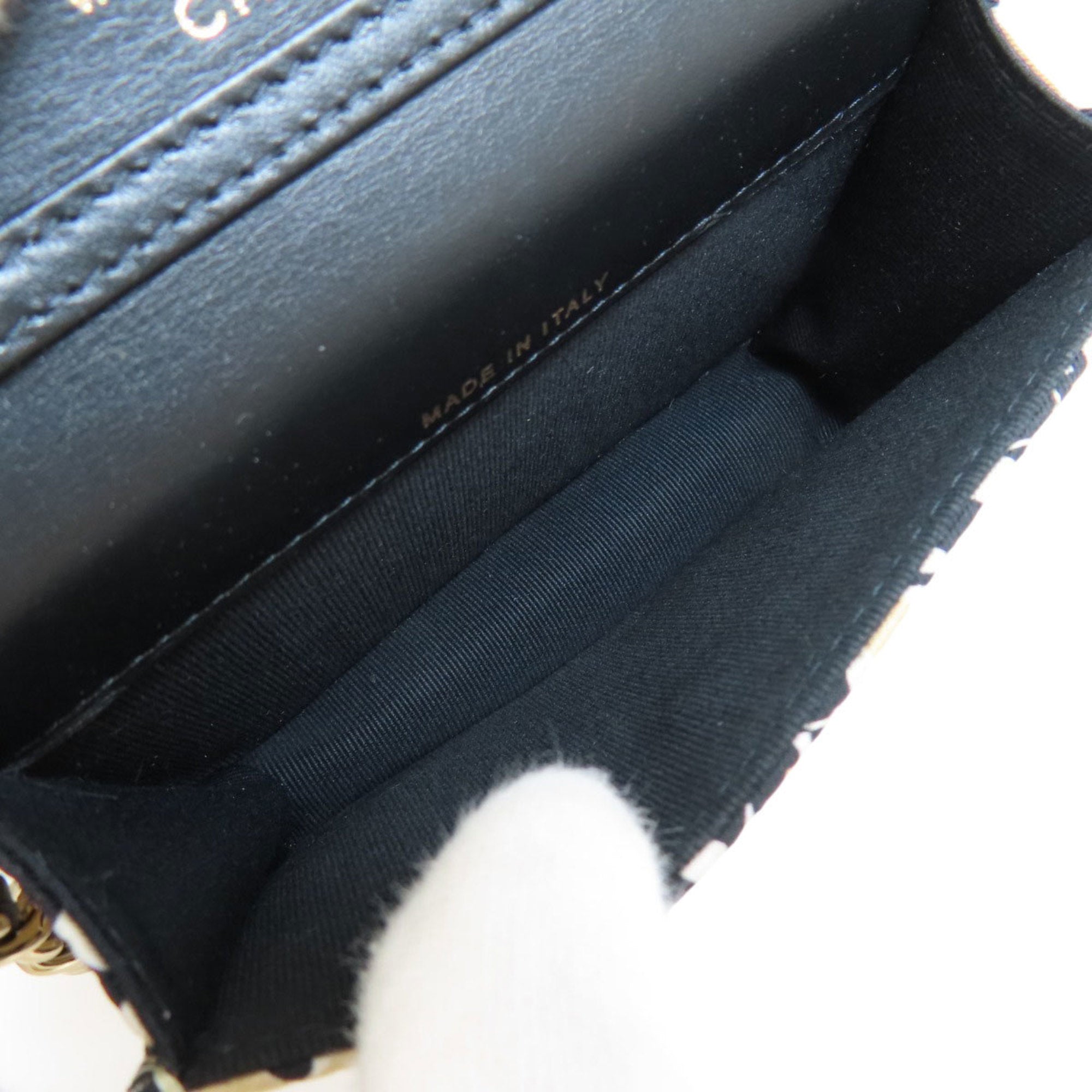 CHANEL Chain Shoulder Coco Mark Bag Cotton Women's