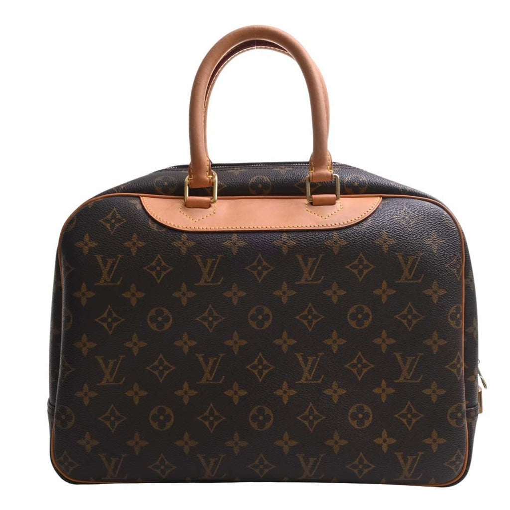 LOUIS VUITTON Monogram Deauville Handbag Mini Boston Bag M47270 Brown Women's