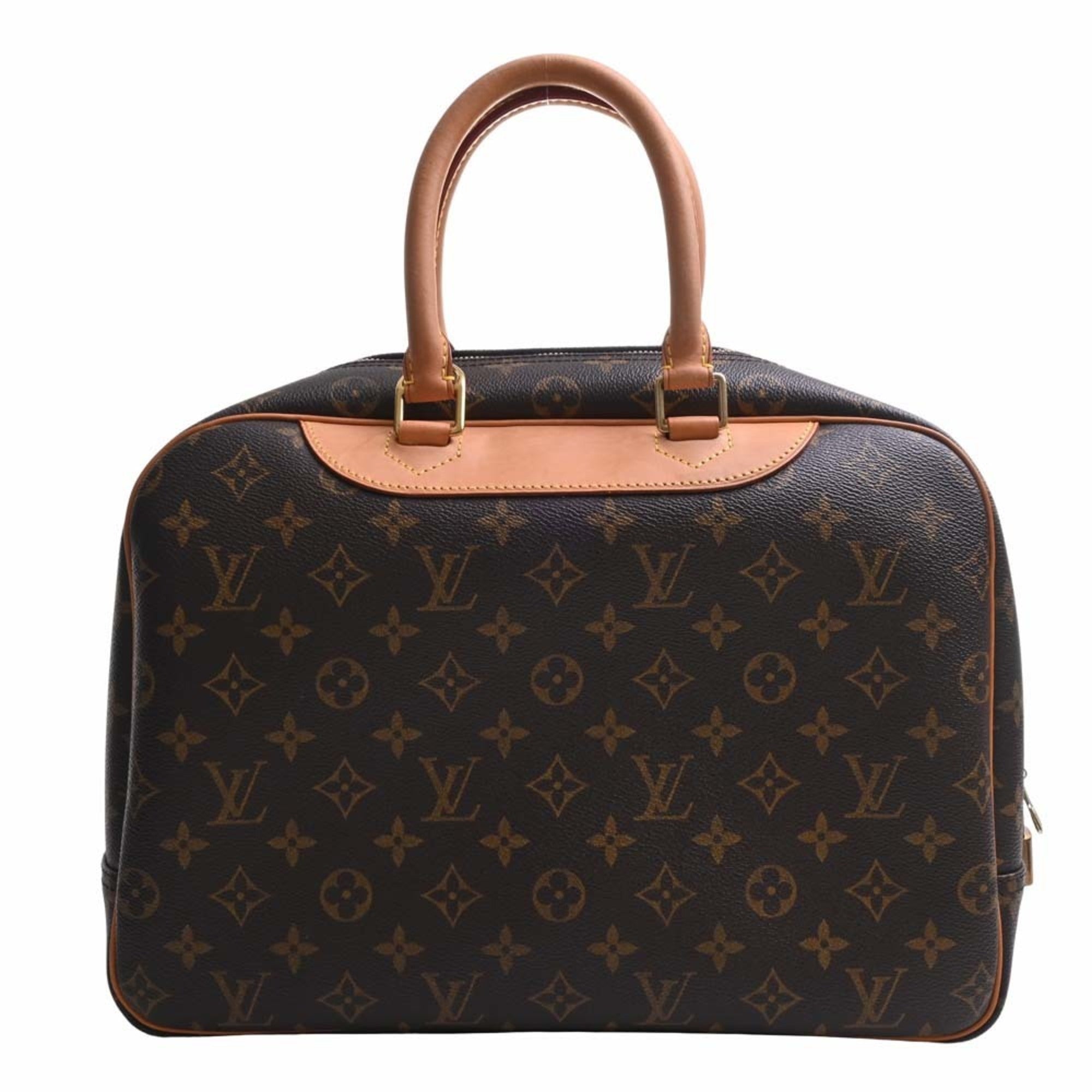 LOUIS VUITTON Monogram Deauville Handbag Mini Boston Bag M47270 Brown Women's