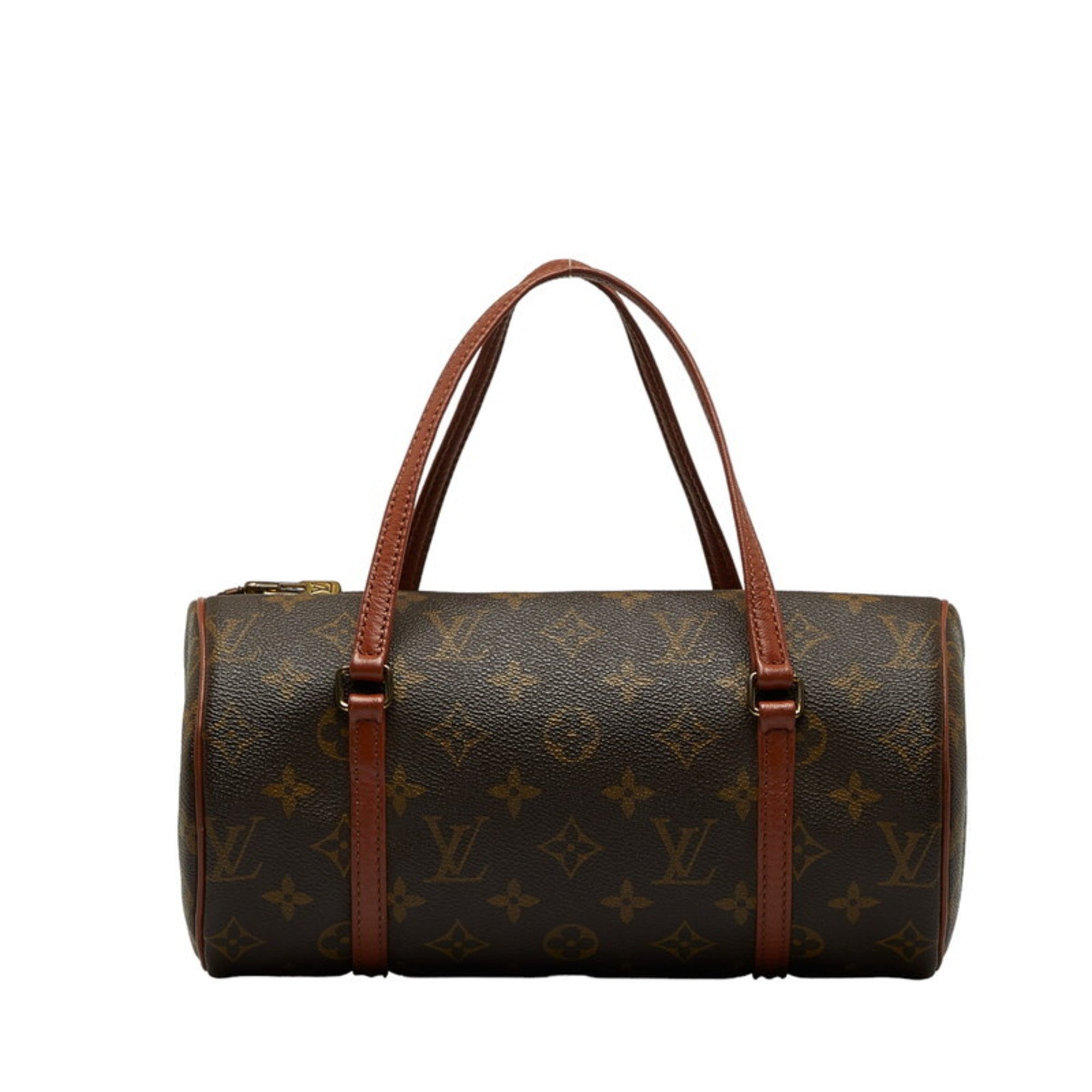 LOUIS VUITTON Monogram Papillon Handbag M51366 Brown PVC Leather Women's