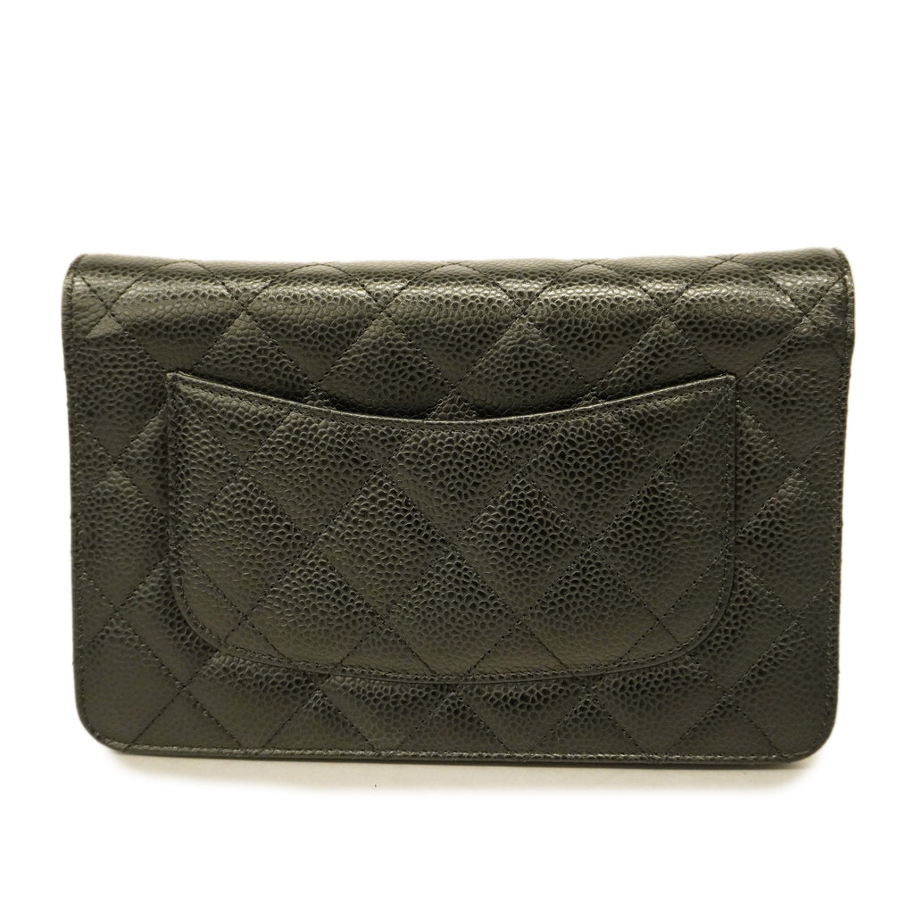 CHANEL  Matelasse Chain Shoulder Gold Hardware Caviar Leather Black