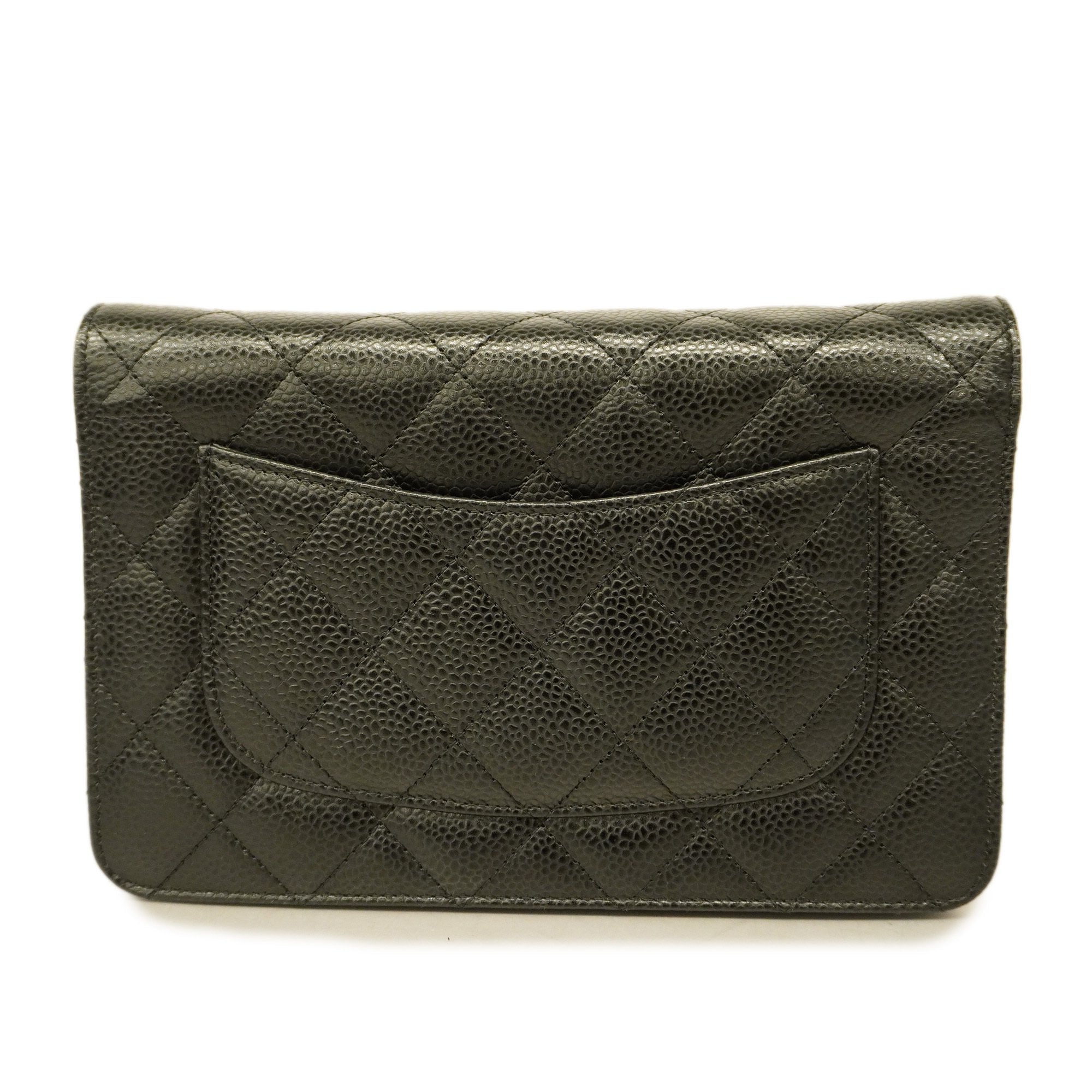 CHANEL  Matelasse Chain Shoulder Gold Hardware Caviar Leather Black