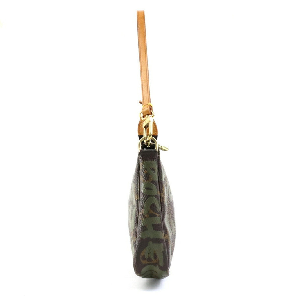 LOUIS VUITTON Handbag Accessory Pouch Monogram Graffiti Pochette Canvas Brown/Khaki Ladies M45484