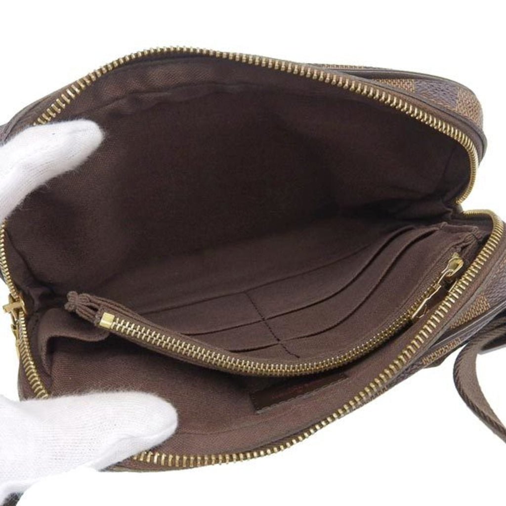 LOUIS VUITTON Damier Bum Bag Brooklyn Waist Body N41101 Brown Women's