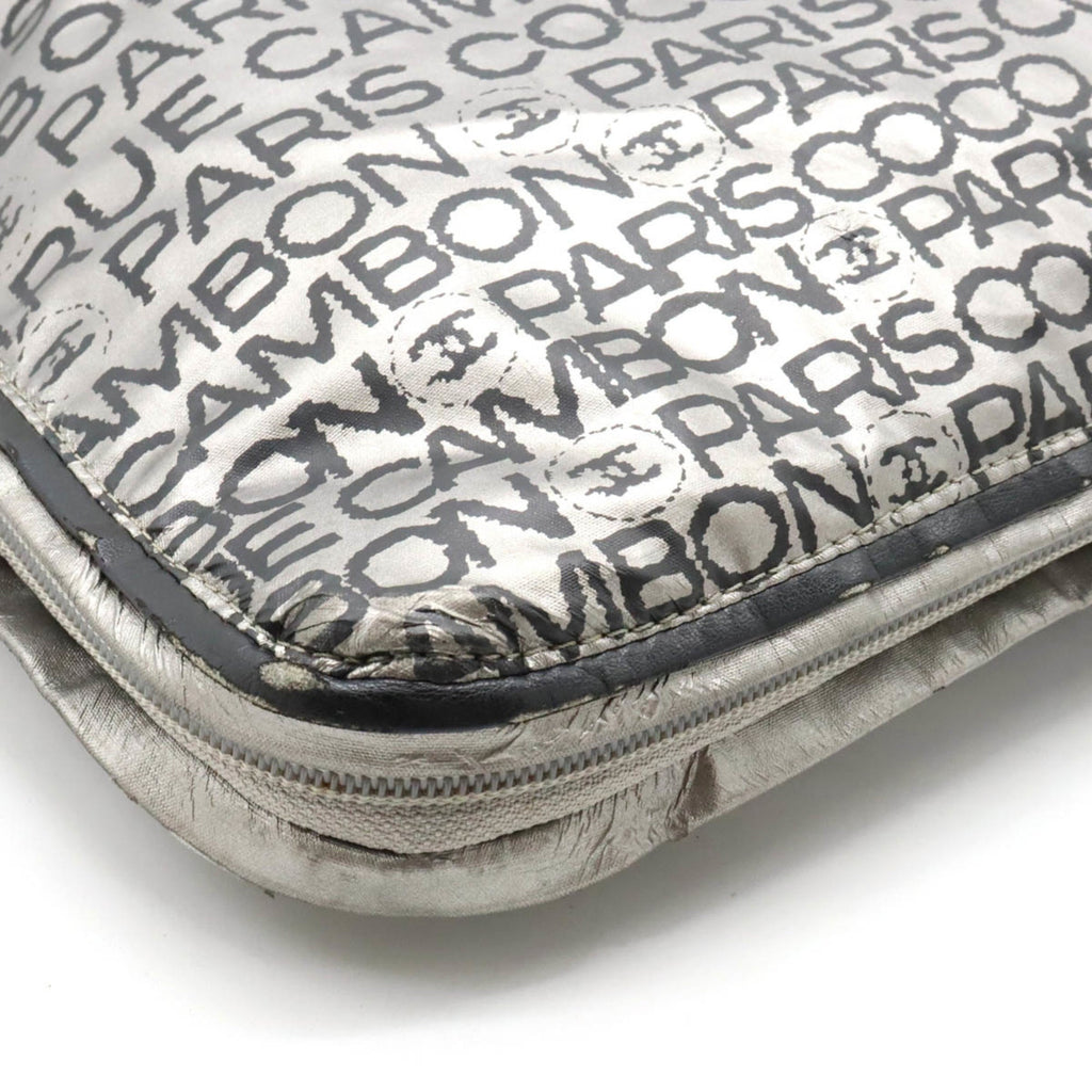 CHANEL Unlimited Tote Bag Large Shoulder Nylon Silver 6113