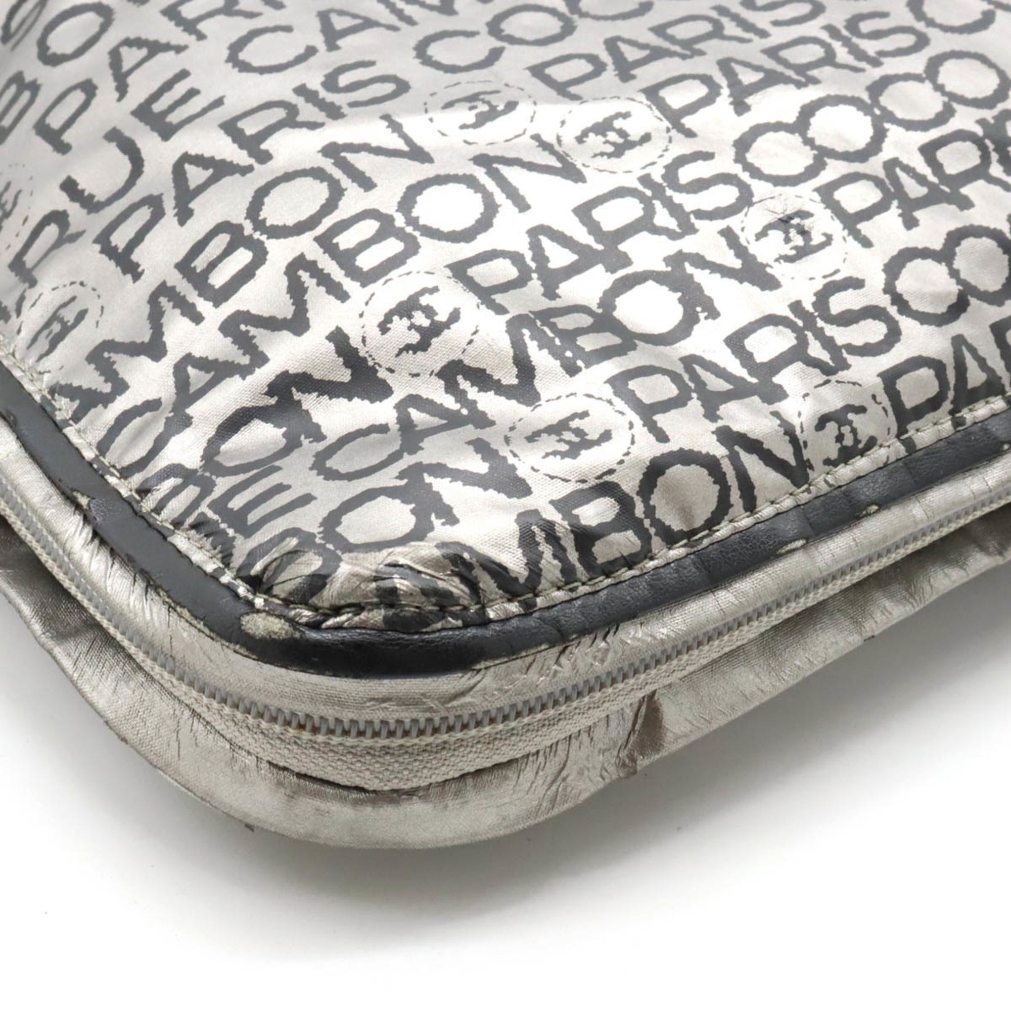 CHANEL Unlimited Tote Bag Large Shoulder Nylon Silver 6113