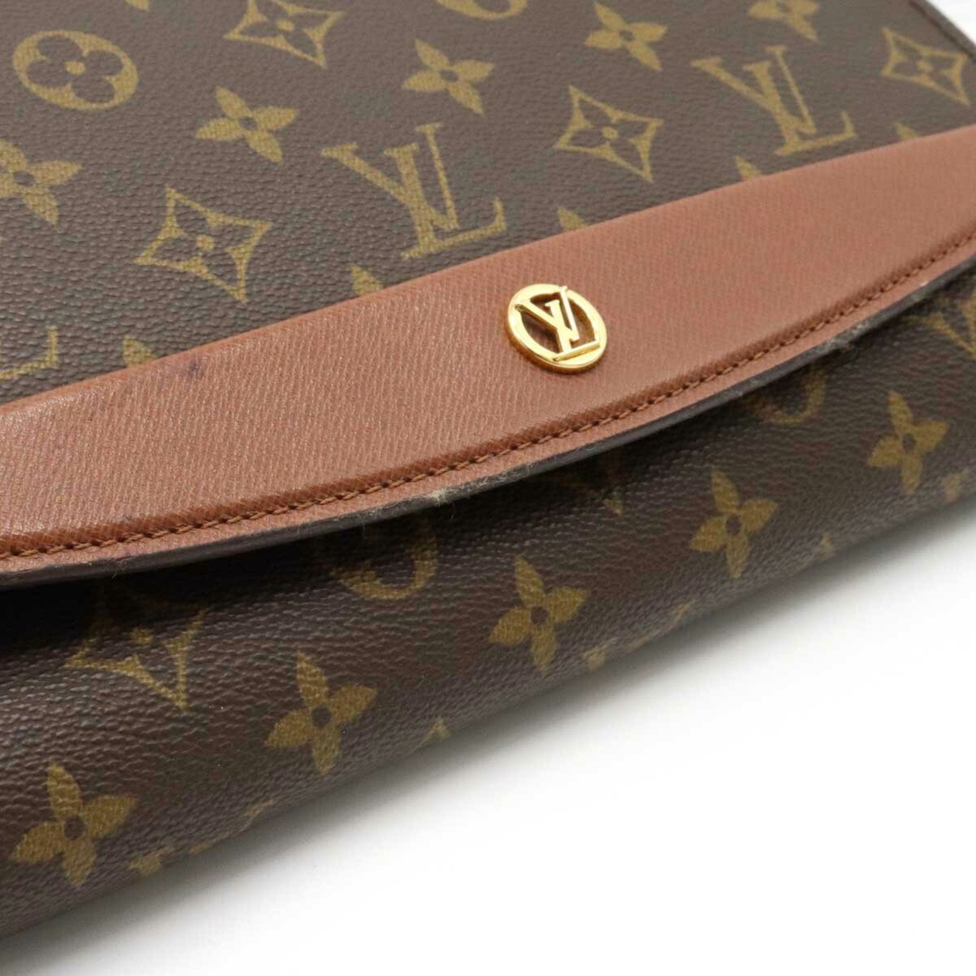 Louis Vuitton Monogram Bordeaux Shoulder Bag Clutch Second M51797