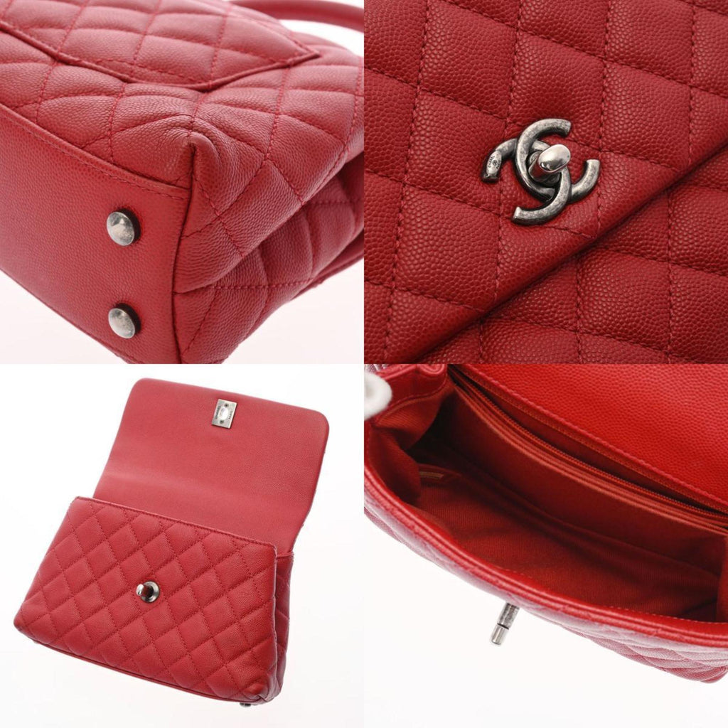 CHANEL matelasse XS red tone A92990 ladies caviar skin bag