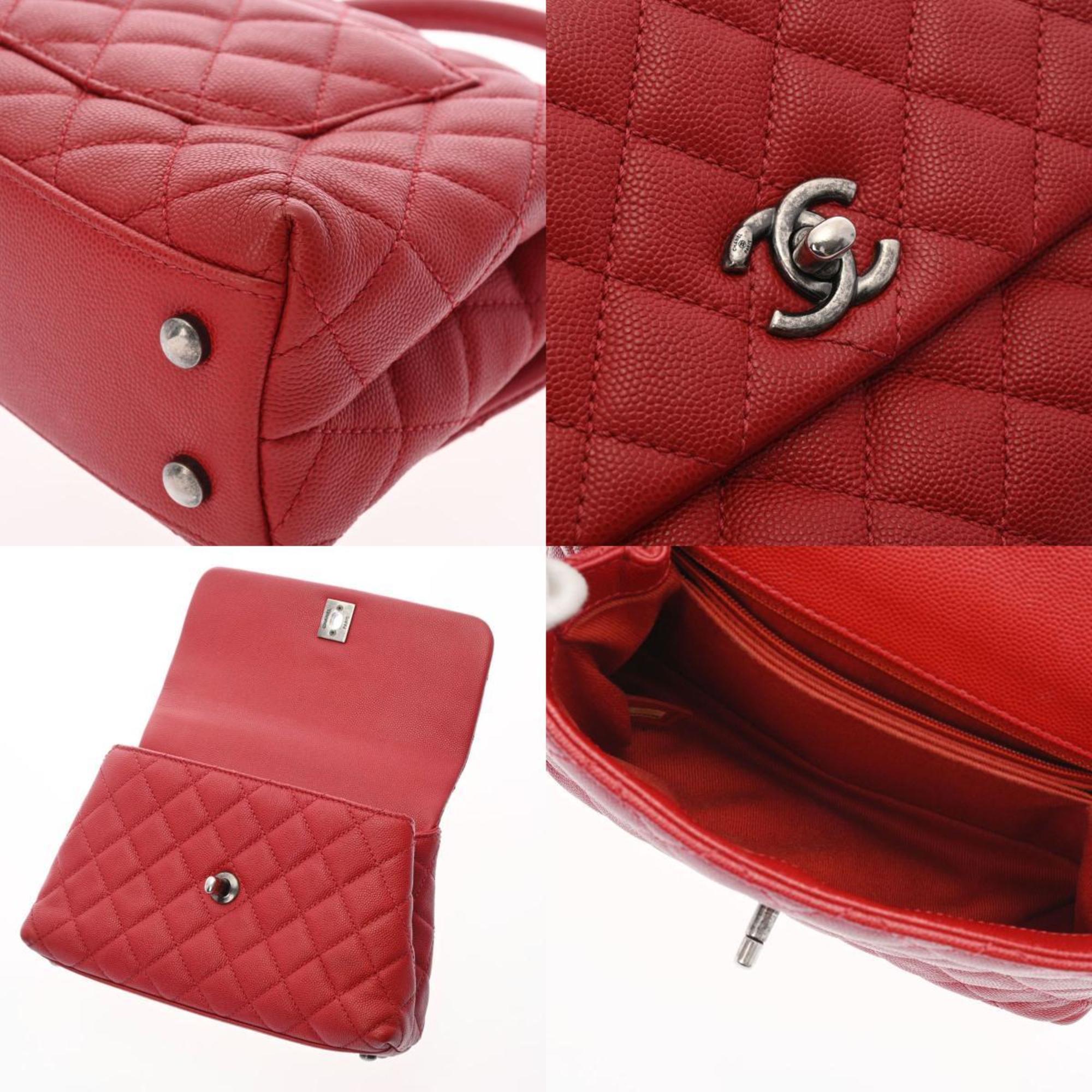 CHANEL matelasse XS red tone A92990 ladies caviar skin bag