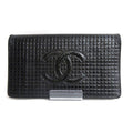 CHANEL Micro Chocolate Bar Coco Mark Long Wallet 2 Fold Women's