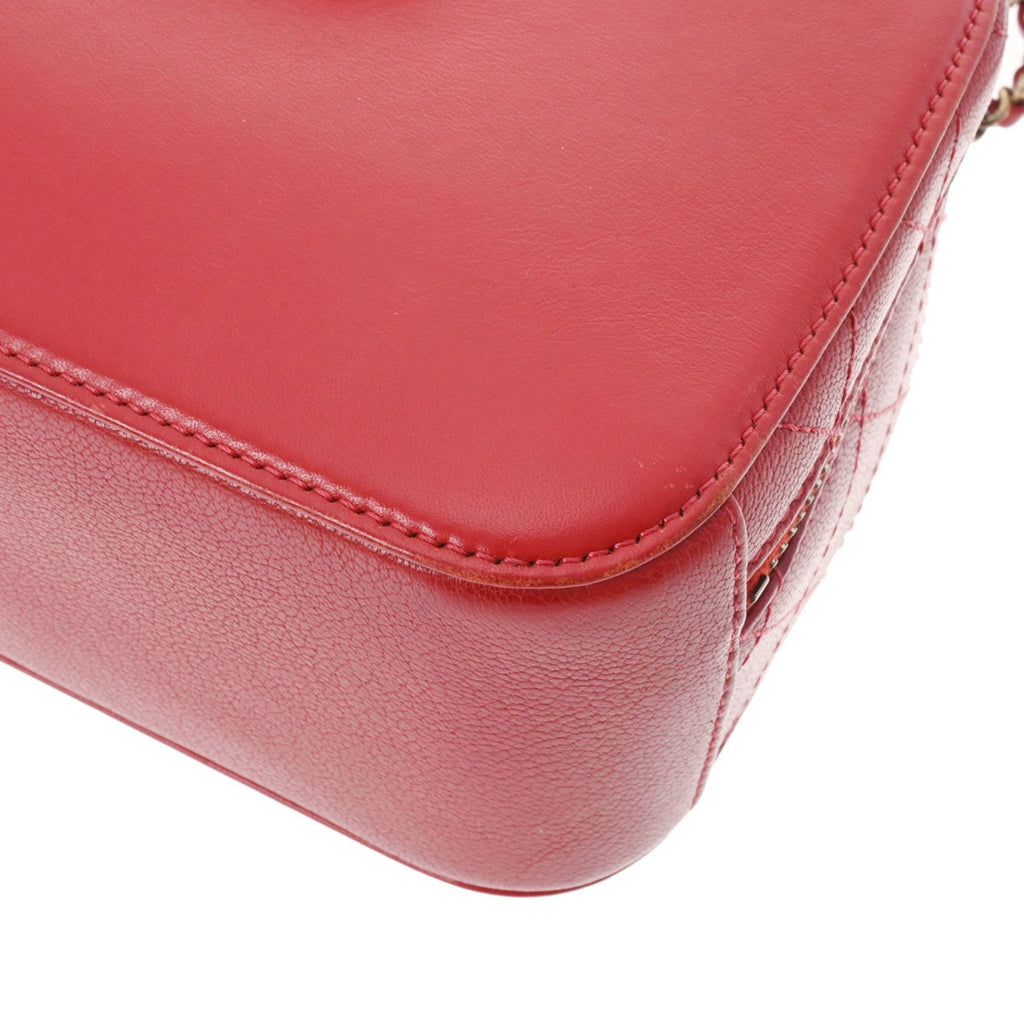CHANEL handbag red A93463 ladies calf shoulder bag