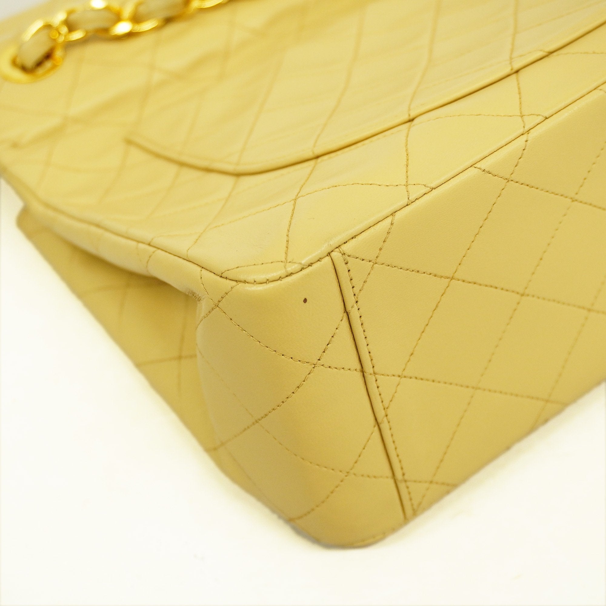 Chanel Matelasse Big Matelasse W Chain Women's Leather Shoulder Bag Beige