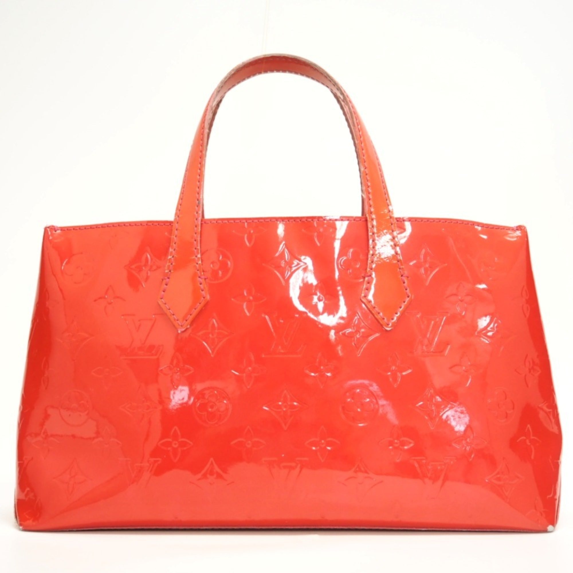 LOUIS VUITTON M93642 Wilshire PM Monogram Vernis Handbag Pomme d'Amour Women's