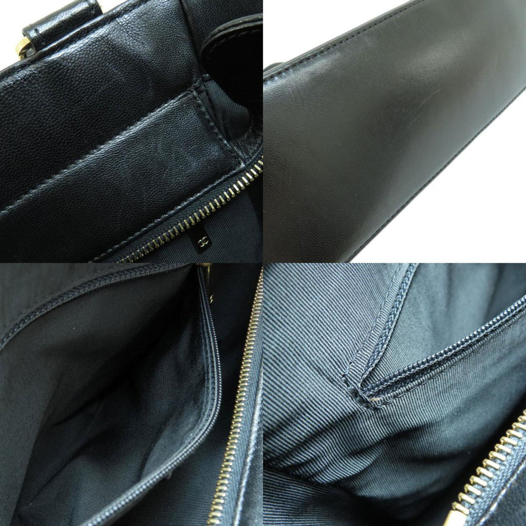 CHANEL Chocolate Bar Handbag Leather Women's