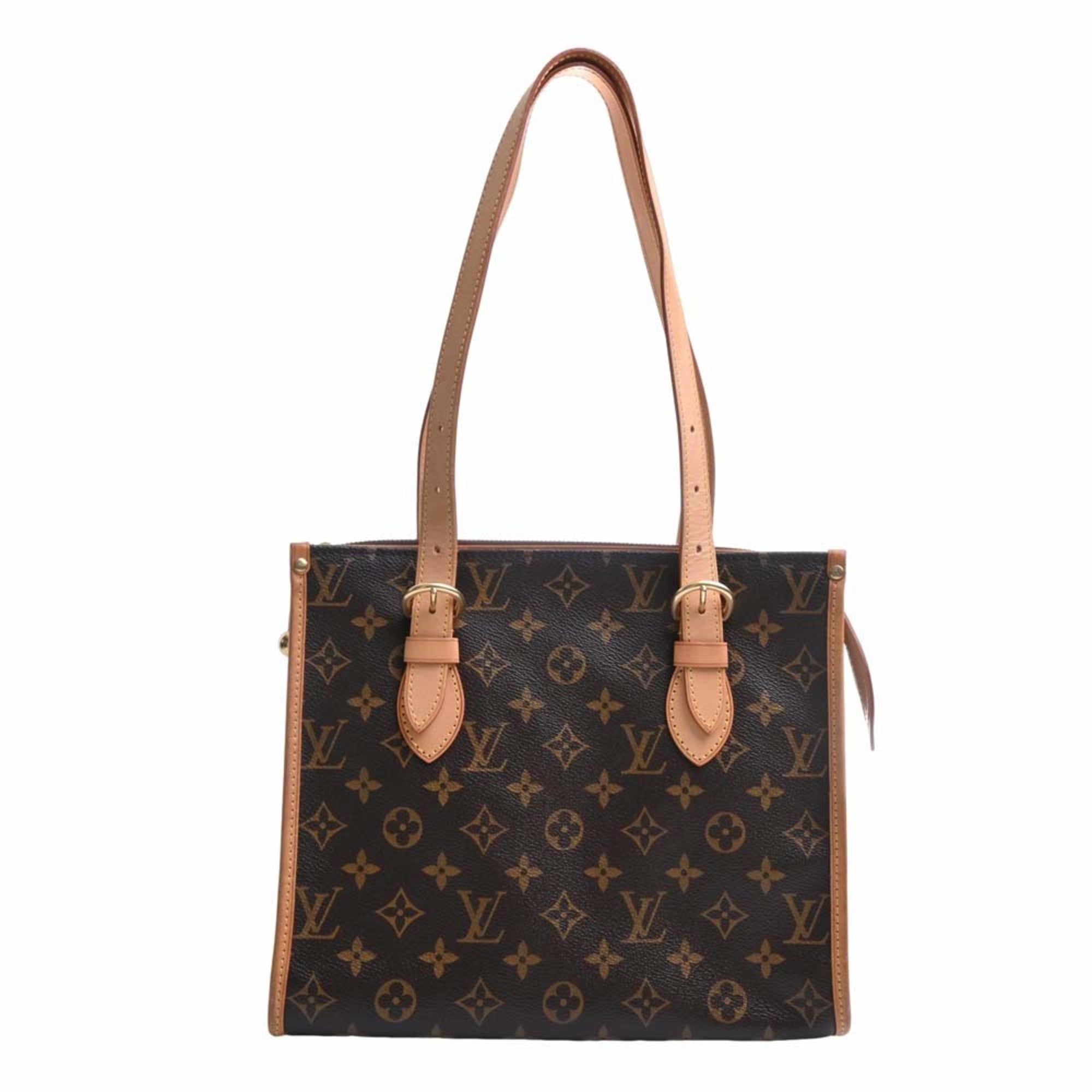 LOUIS VUITTON Monogram Popincourt Haut Tote Bag M40007 Brown Women's