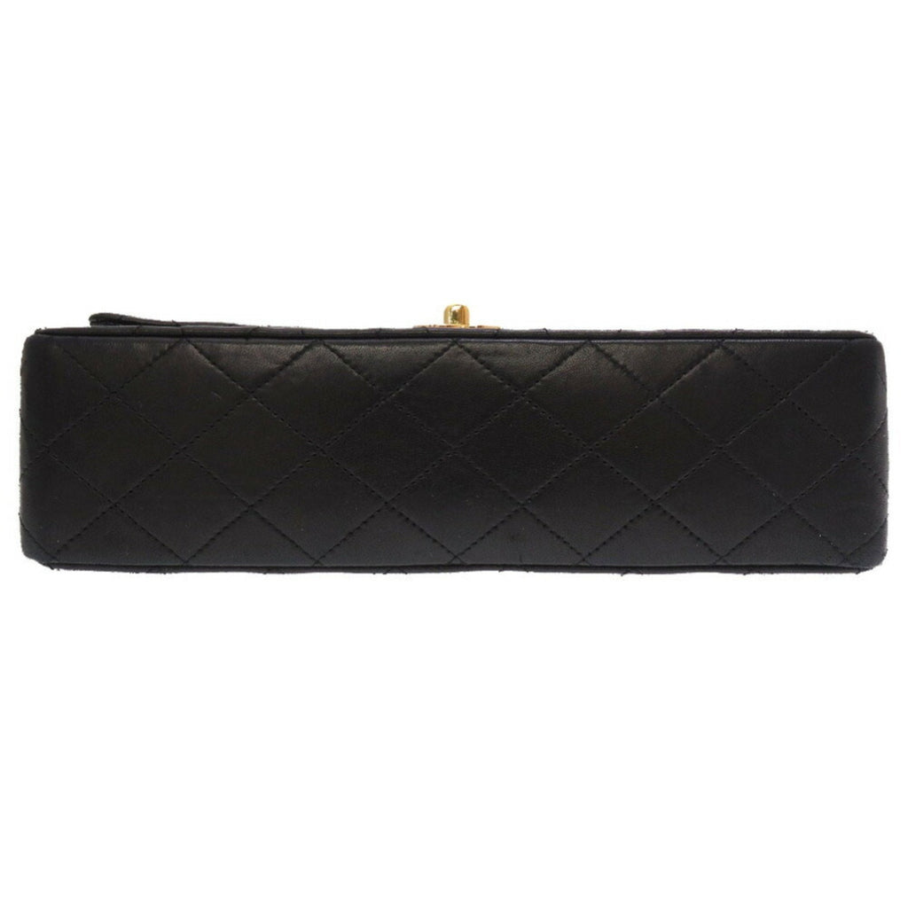 Chanel Matelasse 25 Lambskin Black 0 Series W Flap Gold Chain Shoulder Bag Double Lid