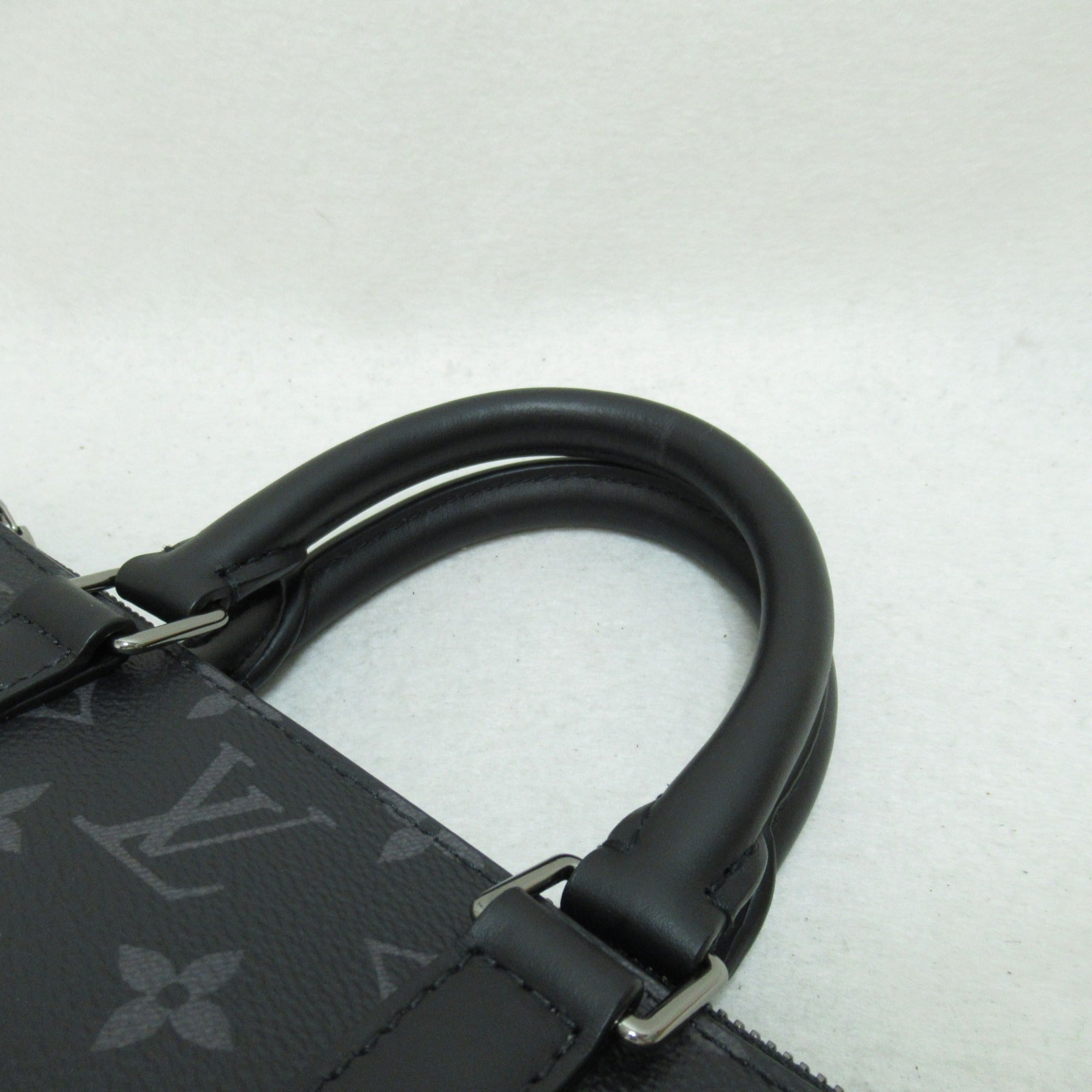 LOUIS VUITTON Sac Plat/Cross Shoulder Bag Black Monogram eclipse PVC coated canvas M46098