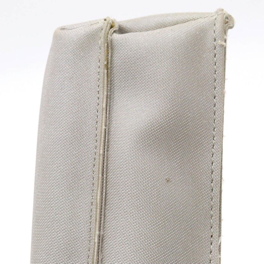 CHANEL Sports Line Waist Pouch Bag Body Hip Nylon Canvas Gray White