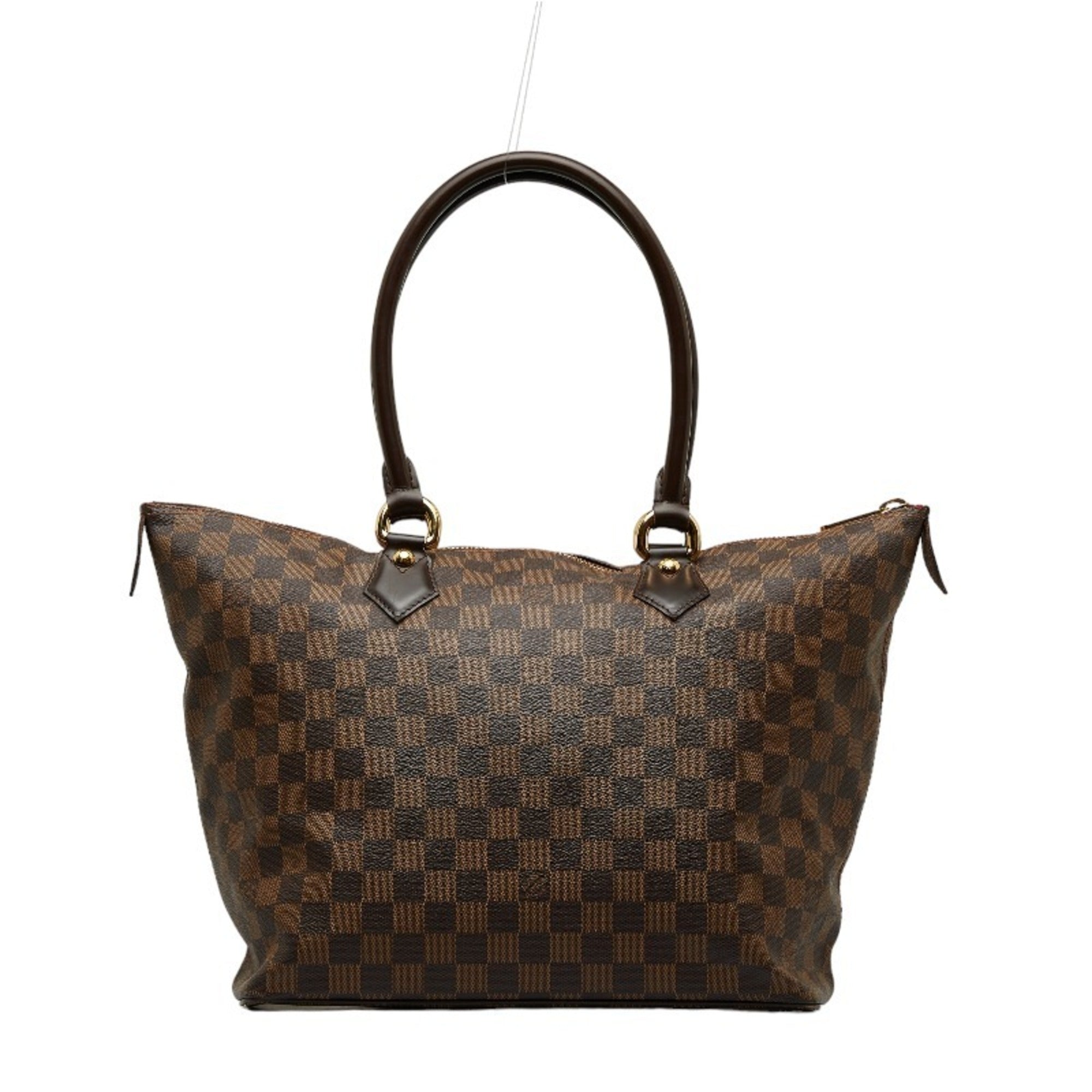 LOUIS VUITTON Damier Saleya MM Handbag Tote Bag N51188 Brown PVC Leather Ladies