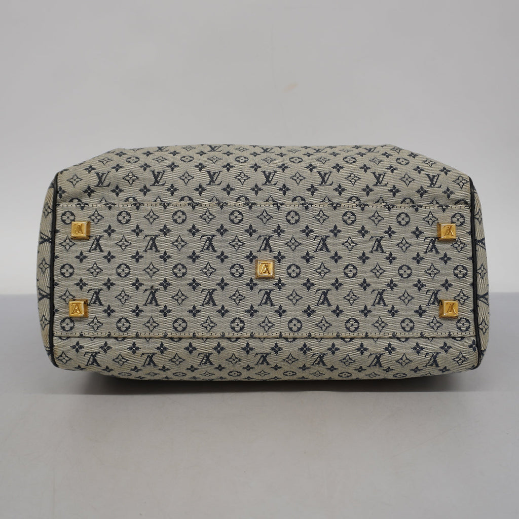 LOUIS VUITTONAuth  Monogram Mini Josephine GM M92211 Handbag Blue