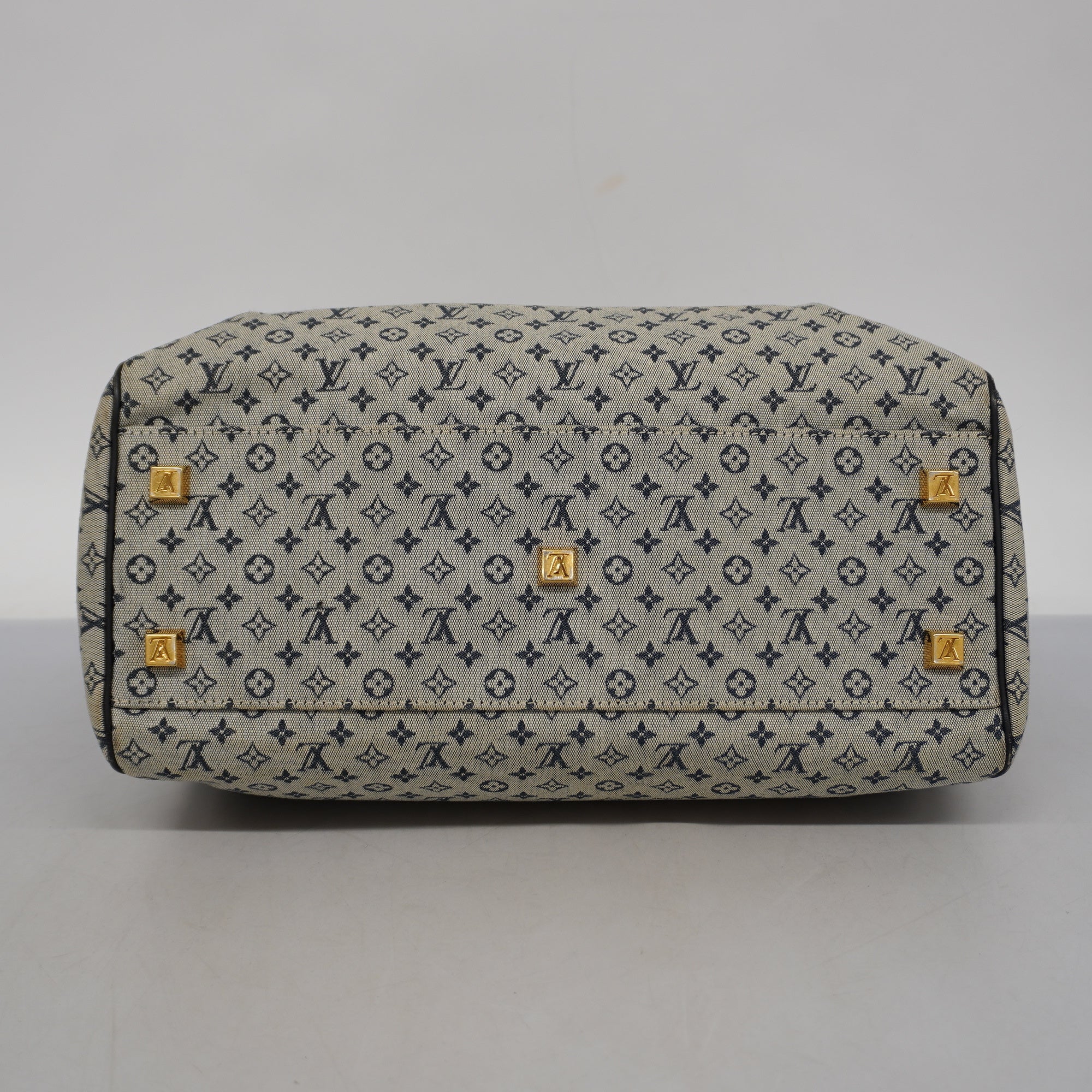 LOUIS VUITTONAuth  Monogram Mini Josephine GM M92211 Handbag Blue