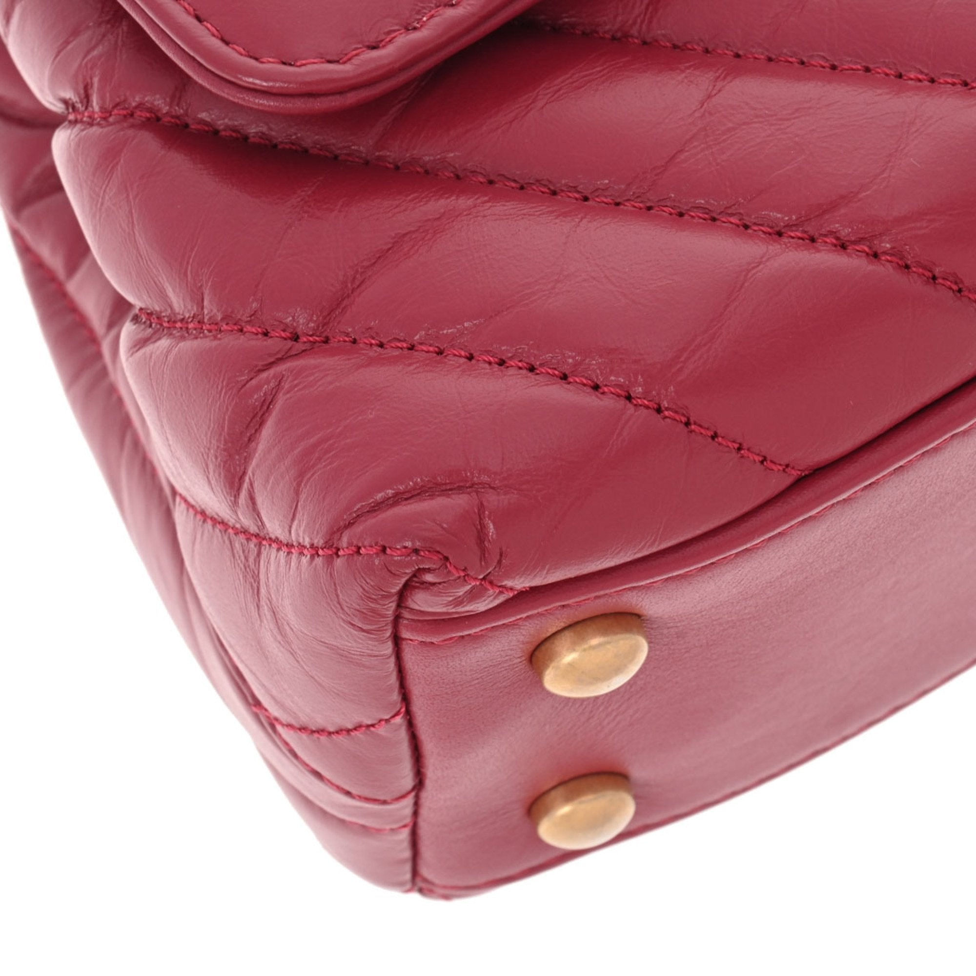 CHANEL V Stitch XS Bordeaux A92990 Ladies Calf Bag