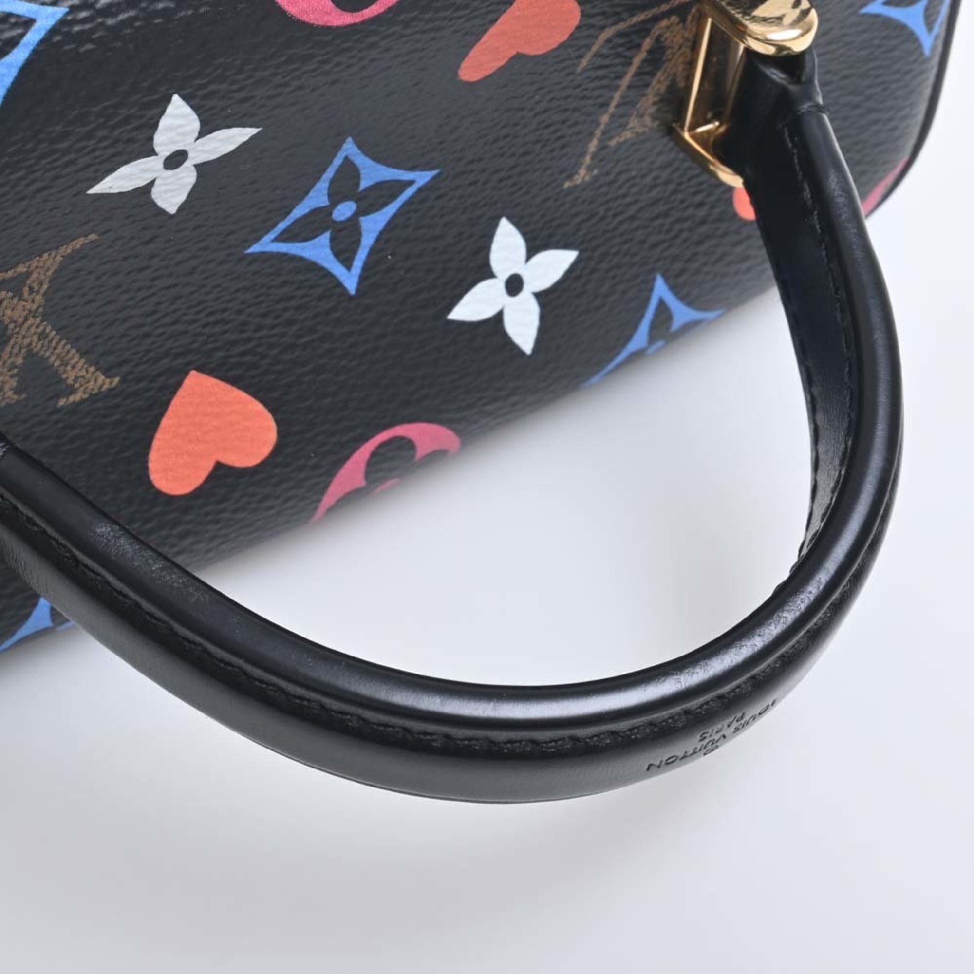 LOUIS VUITTON Monogram Game On Vanity PM 2WAY Chain Shoulder Bag M57482 Black/Multicolor Women's