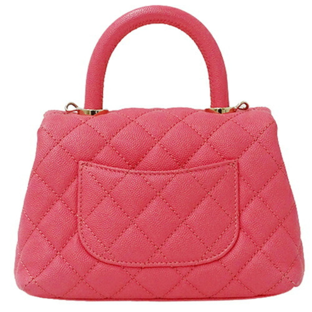 CHANEL Bag Matelasse Women's Handbag Shoulder 2way Caviar Skin Pink Crossbody