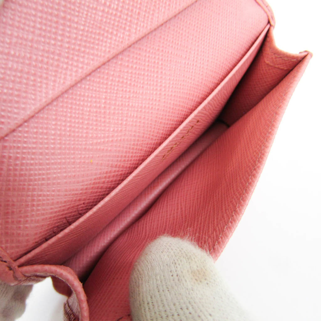 PRADA SAFFIANO FIOCCO 1MC122 Leather Business Card Case Pink