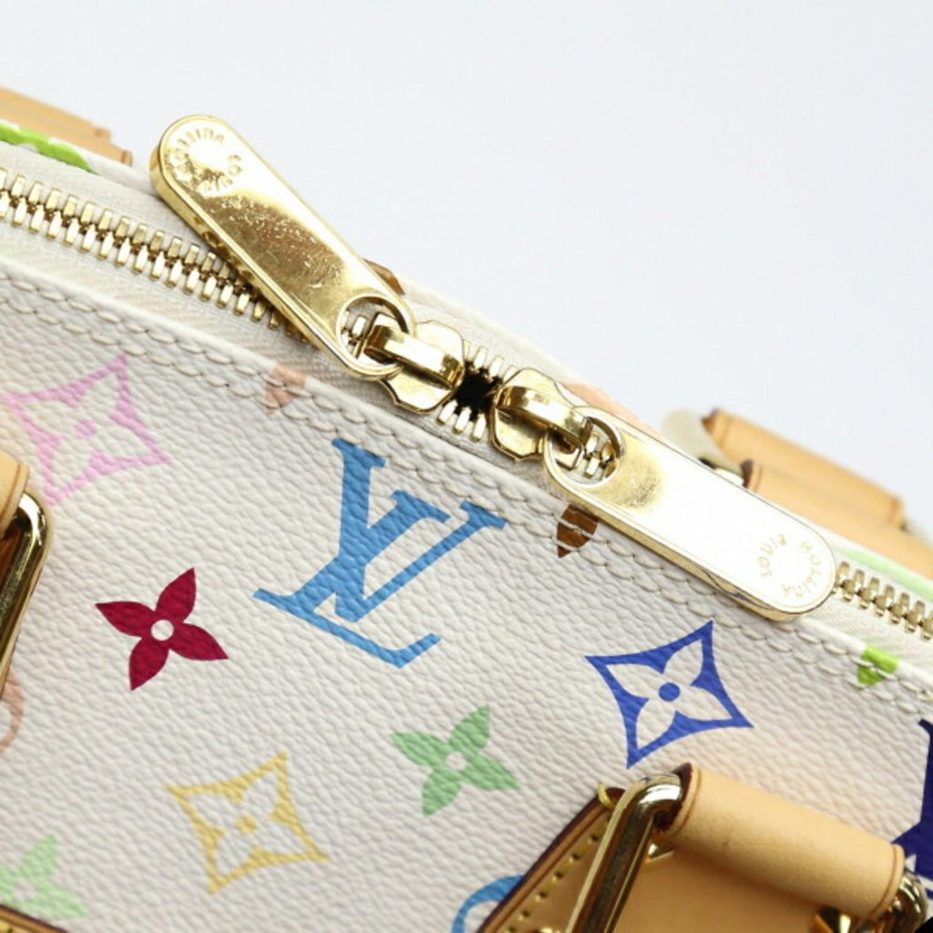 LOUIS VUITTON Alma Monogram Multicolor M92647  Bron White Handbag LV