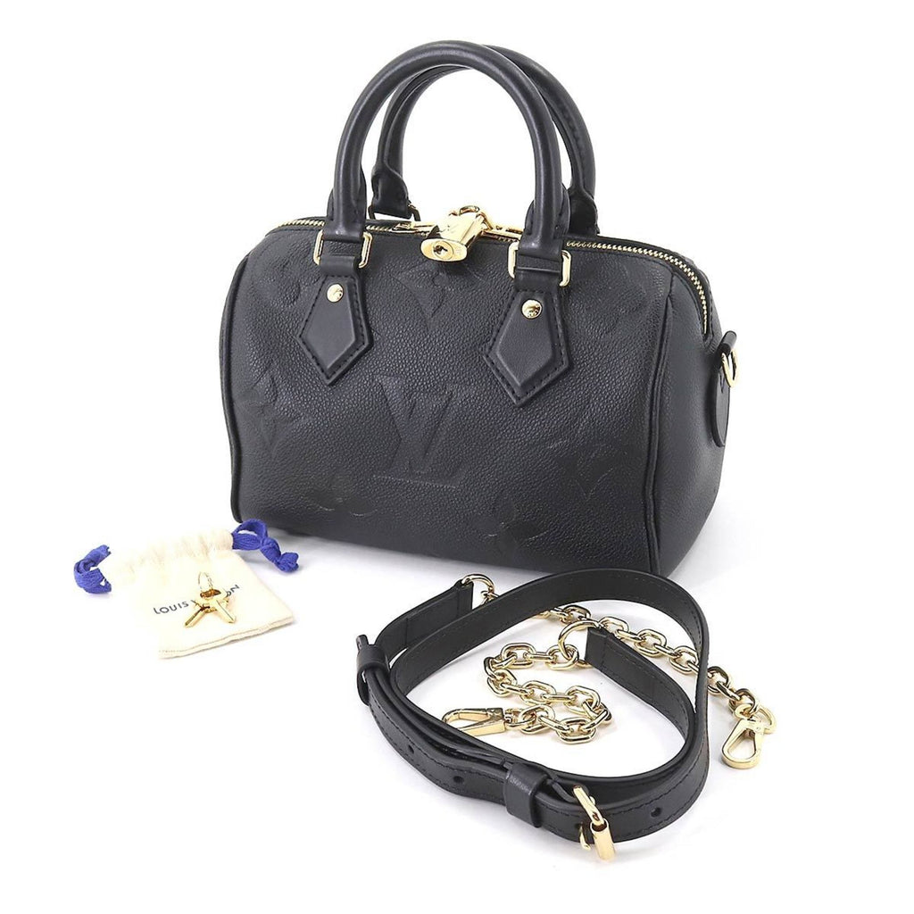 Louis Vuitton Monogram Implant Speedy Bandouliere 20 2way Hand Shoulder Bag Noir M58953 RFID