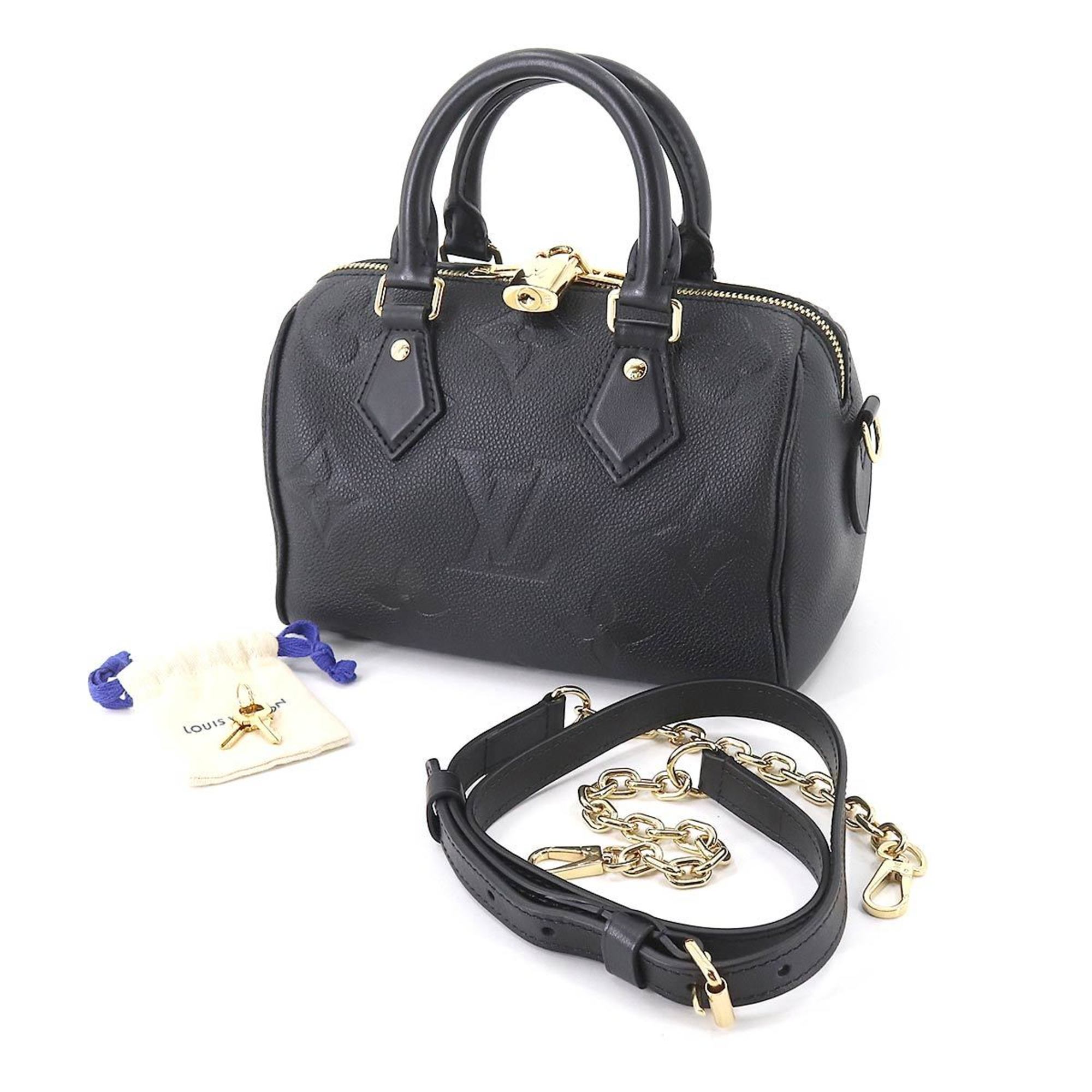 Louis Vuitton Monogram Implant Speedy Bandouliere 20 2way Hand Shoulder Bag Noir M58953 RFID