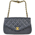 Chanel matelasse V flap knot chain handbag No. 3 here mark navy lambskin