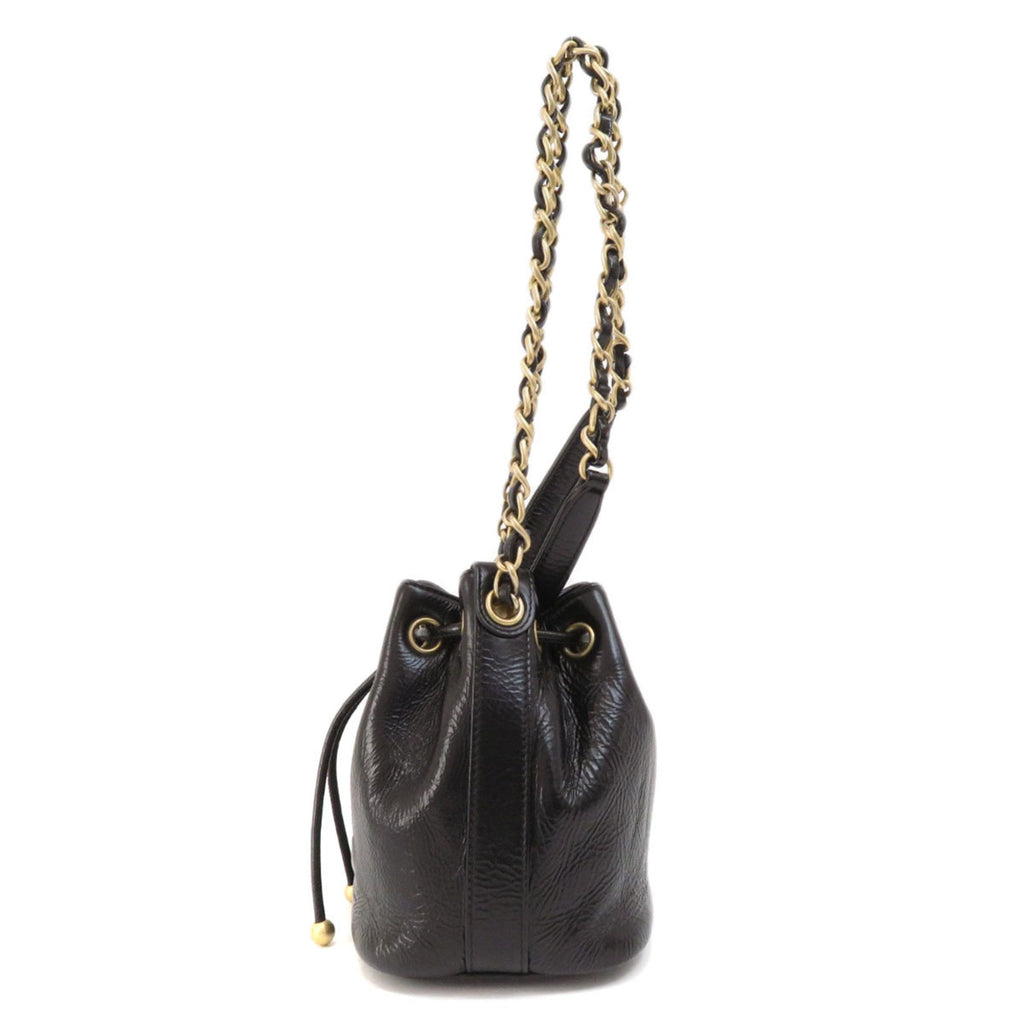 CHANEL Chain Shoulder Coco Mark Bag Calf Women's