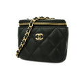 CHANEL  Matelasse Vanity Bag Crochet Chain Shoulder Women's Vanity Bag