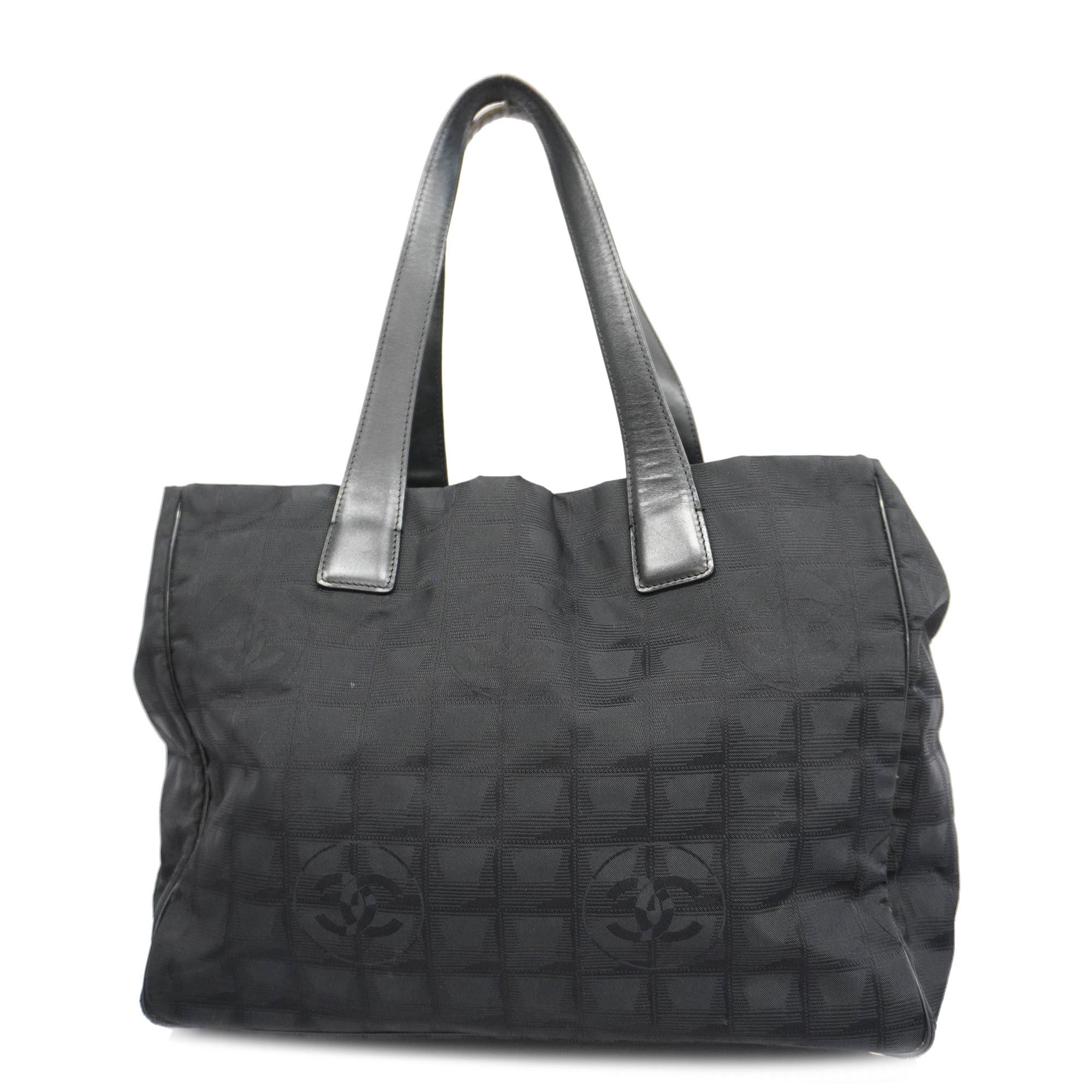 CHANEL  New Travel Line Tote Bag Women's Nylon Canvas Tote Bag Black