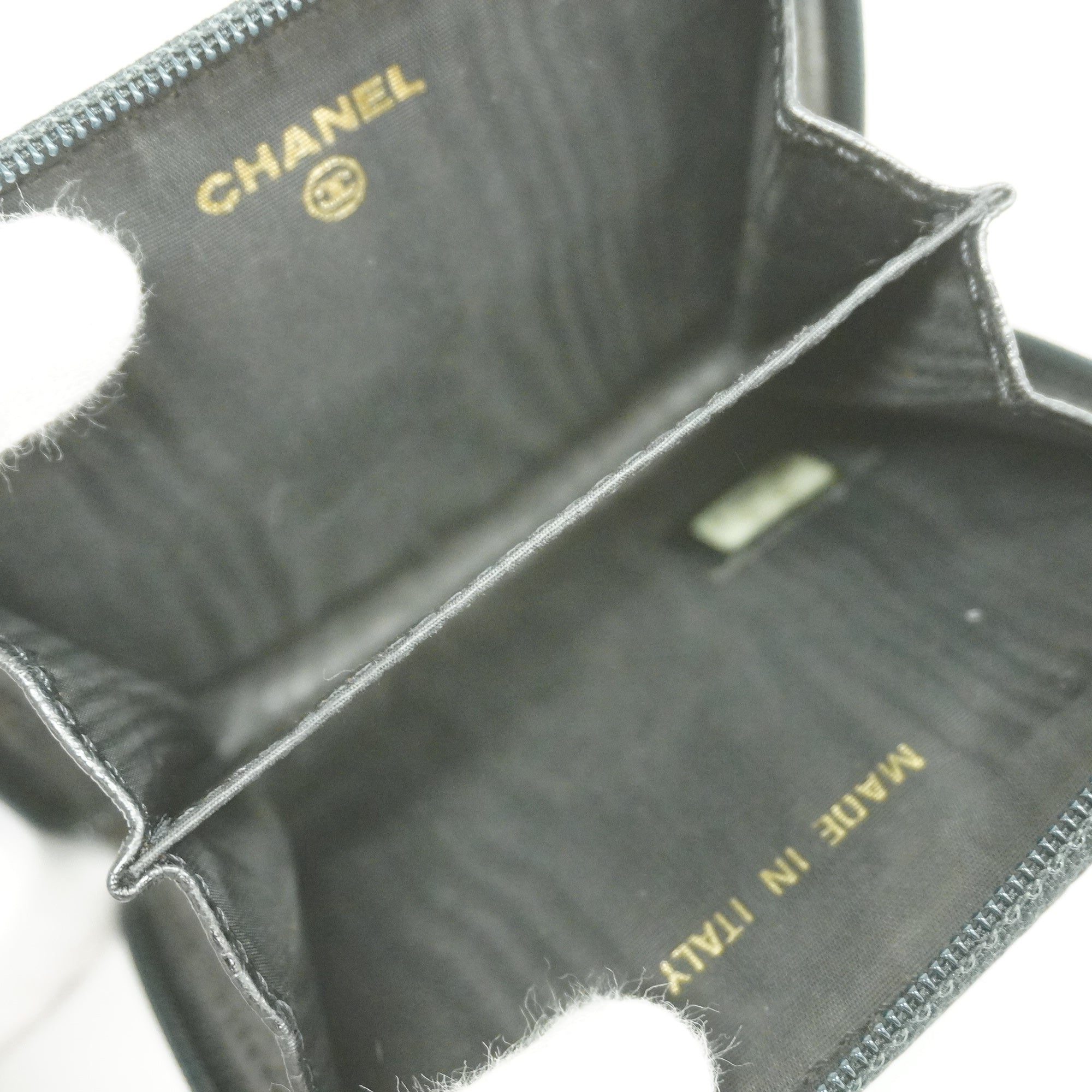 CHANELAuth  Women's Caviar Leather Gold Hardware Coin Purse/coin Case Black