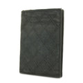 CHANEL  Bicolor Bi-fold Wallet Women's Lambskin Black
