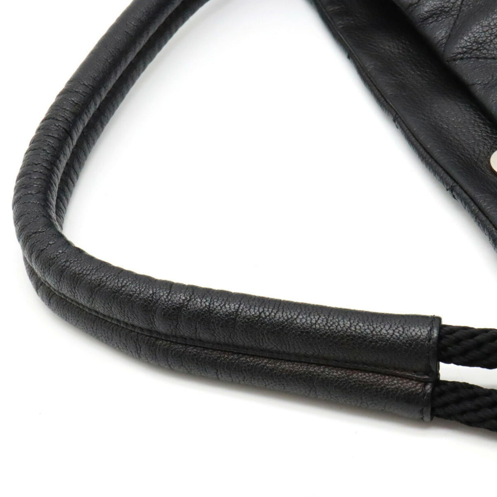 CHANEL Matelasse Coco Mark Shoulder Bag Leather Black