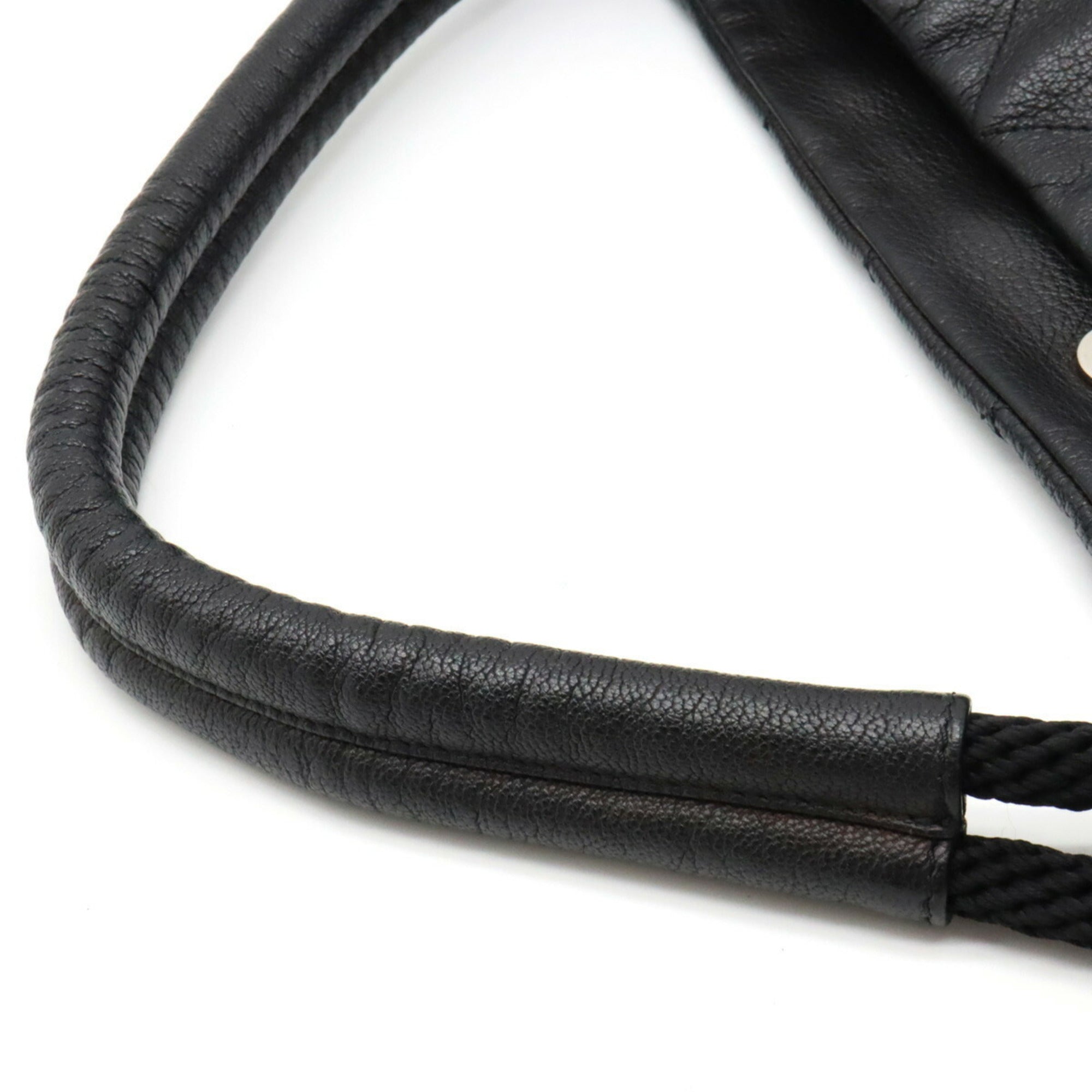 CHANEL Matelasse Coco Mark Shoulder Bag Leather Black