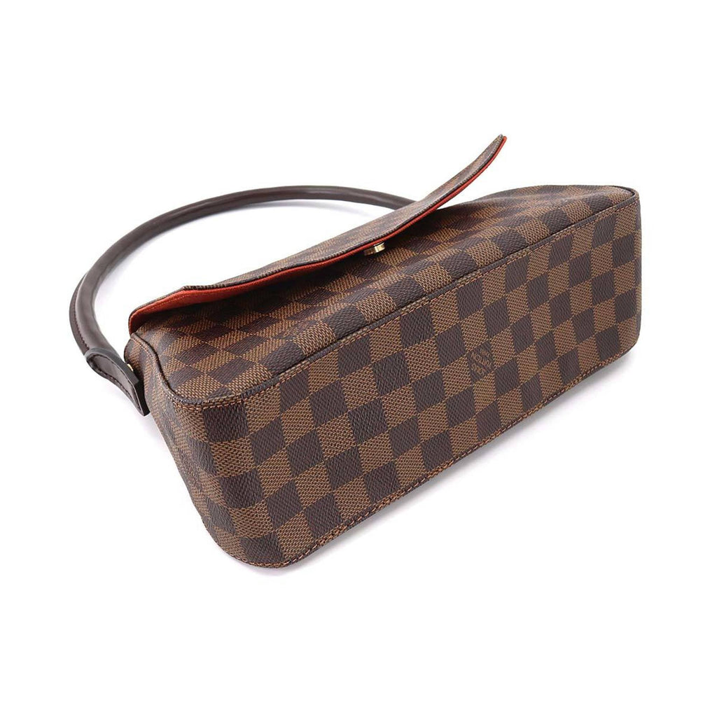 Louis Vuitton Damier Mini Looping Personal SPO Shoulder Bag Ebene N51158 Gold Hardware