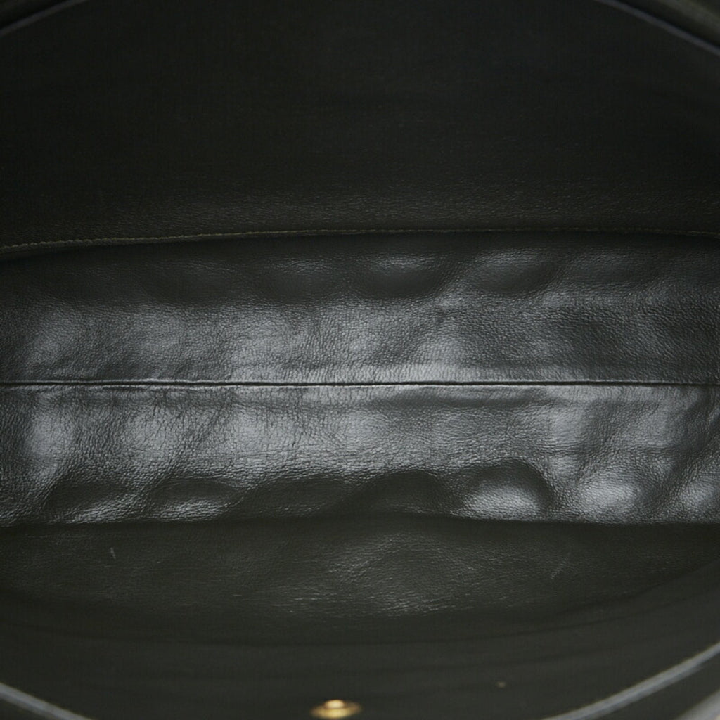 CHANEL matelasse here mark chain shoulder bag tote black gold lambskin ladies