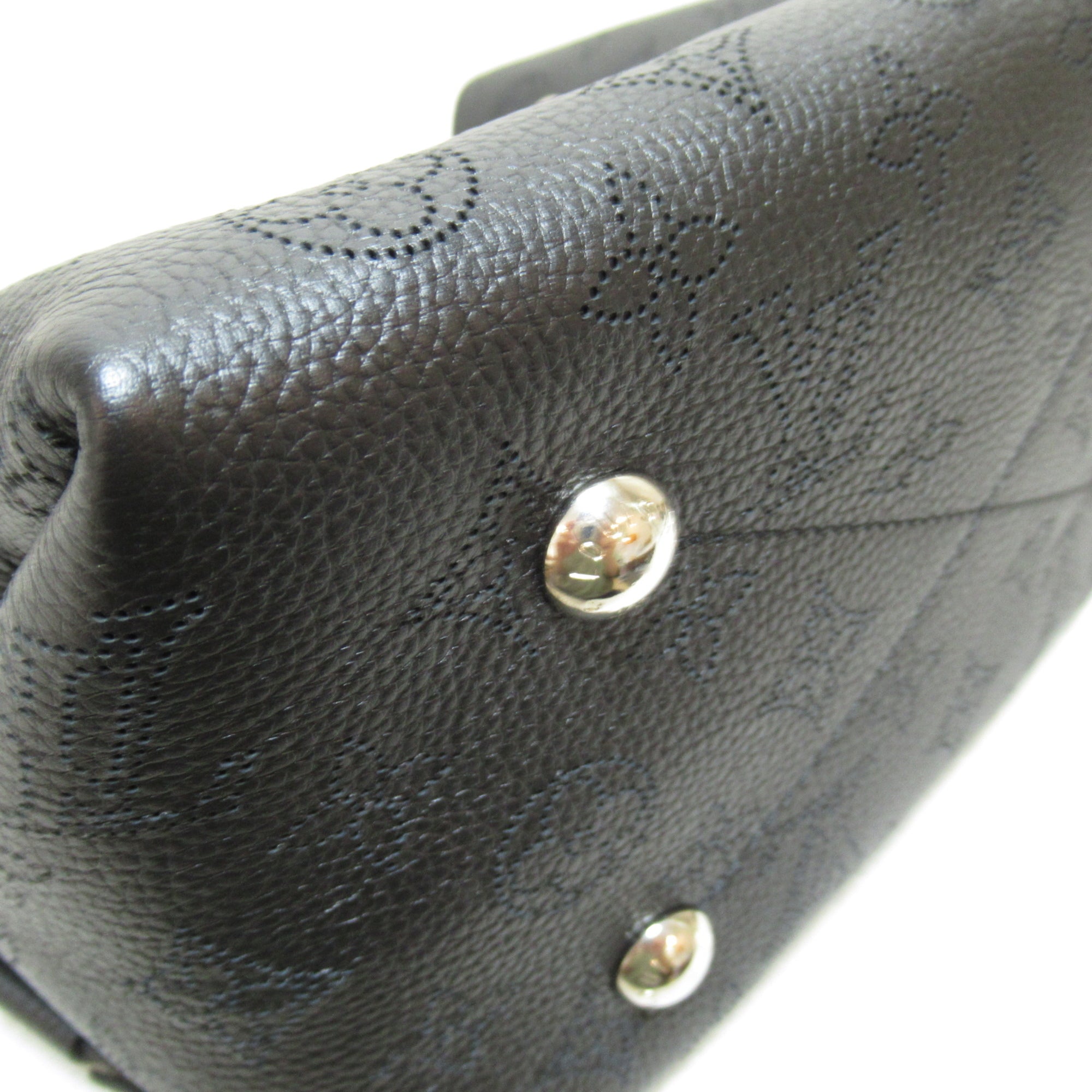 LOUIS VUITTON Bella Shoulder Bag Black Black Mahina leather M57070